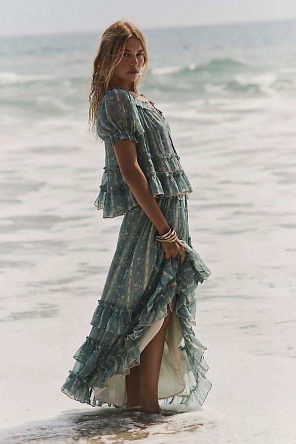 Free People Morning Mist Maxi Set in Green | Lyst