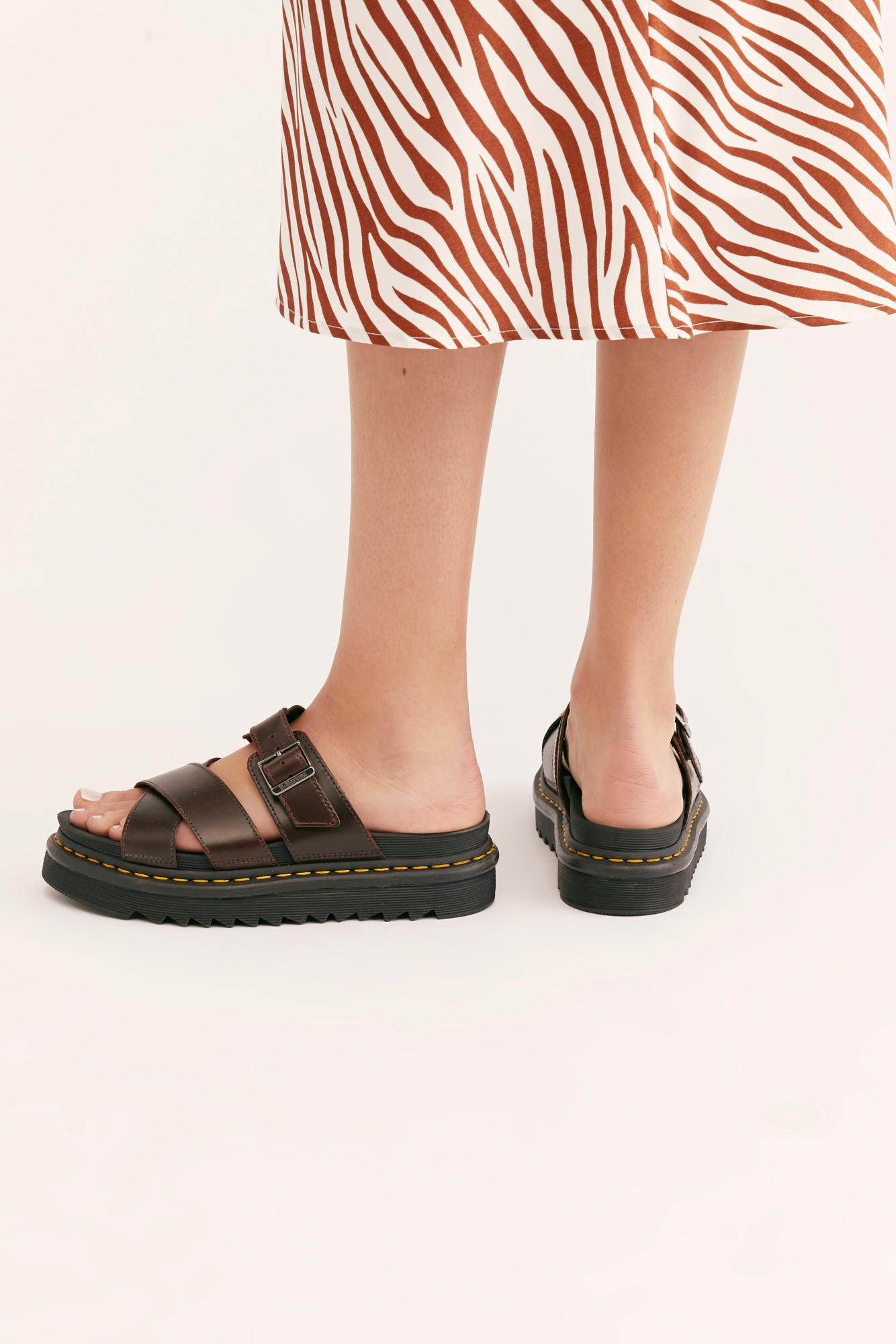 Free People Leather Dr. Martens Ryker Sandals | Lyst