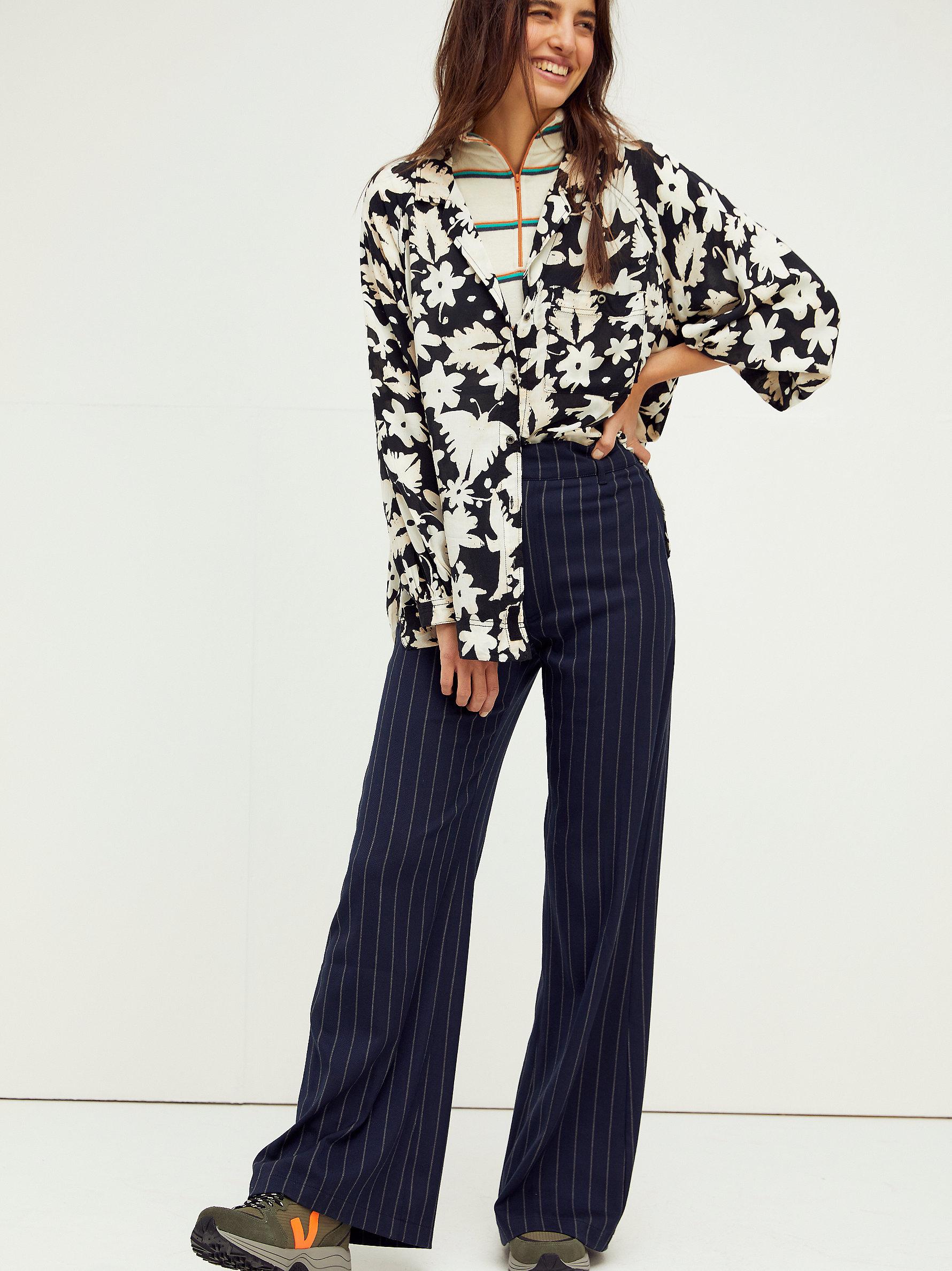 Free People Synthetic Plaid Jules Pants 