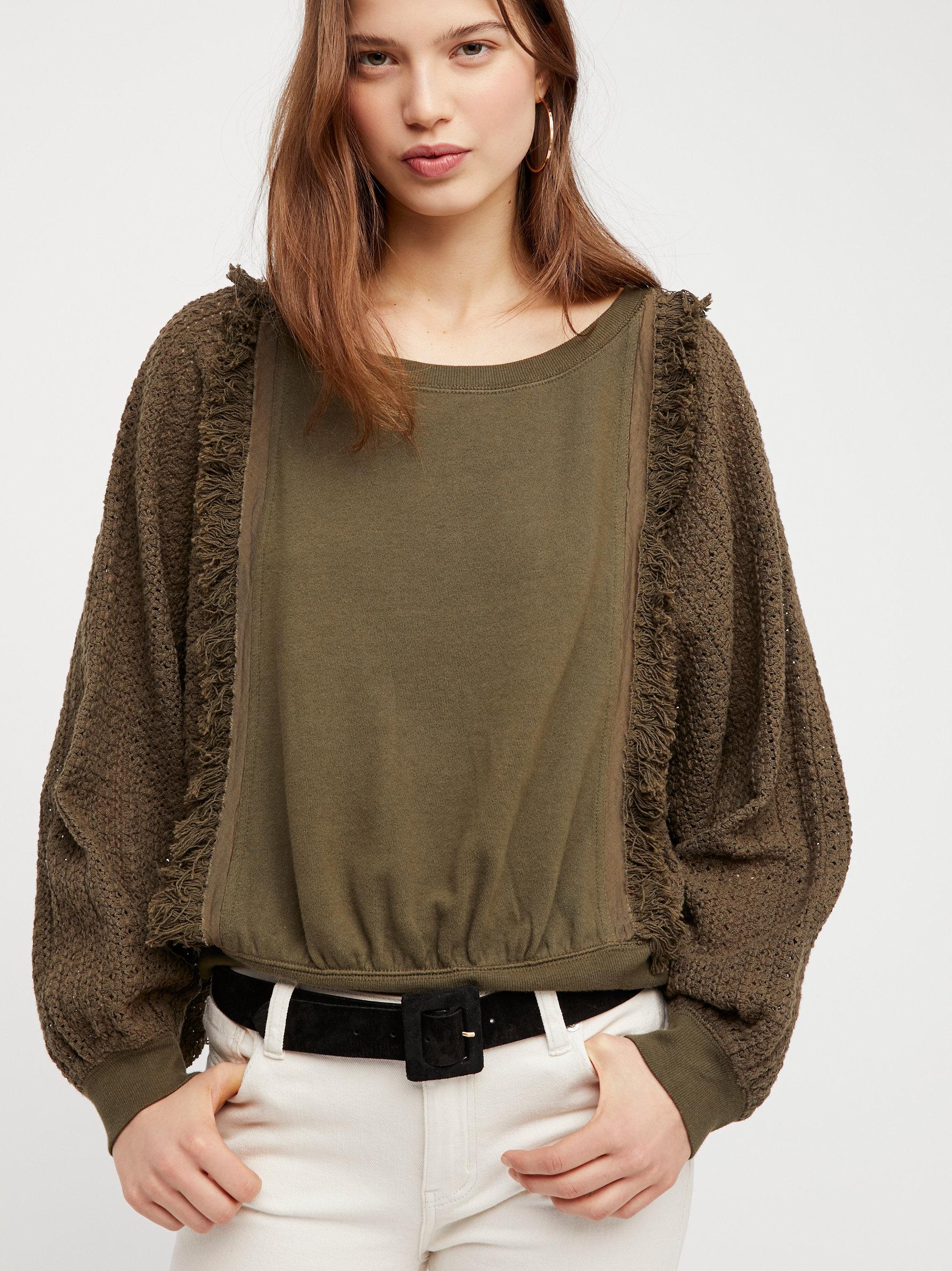 free people fringe sweater