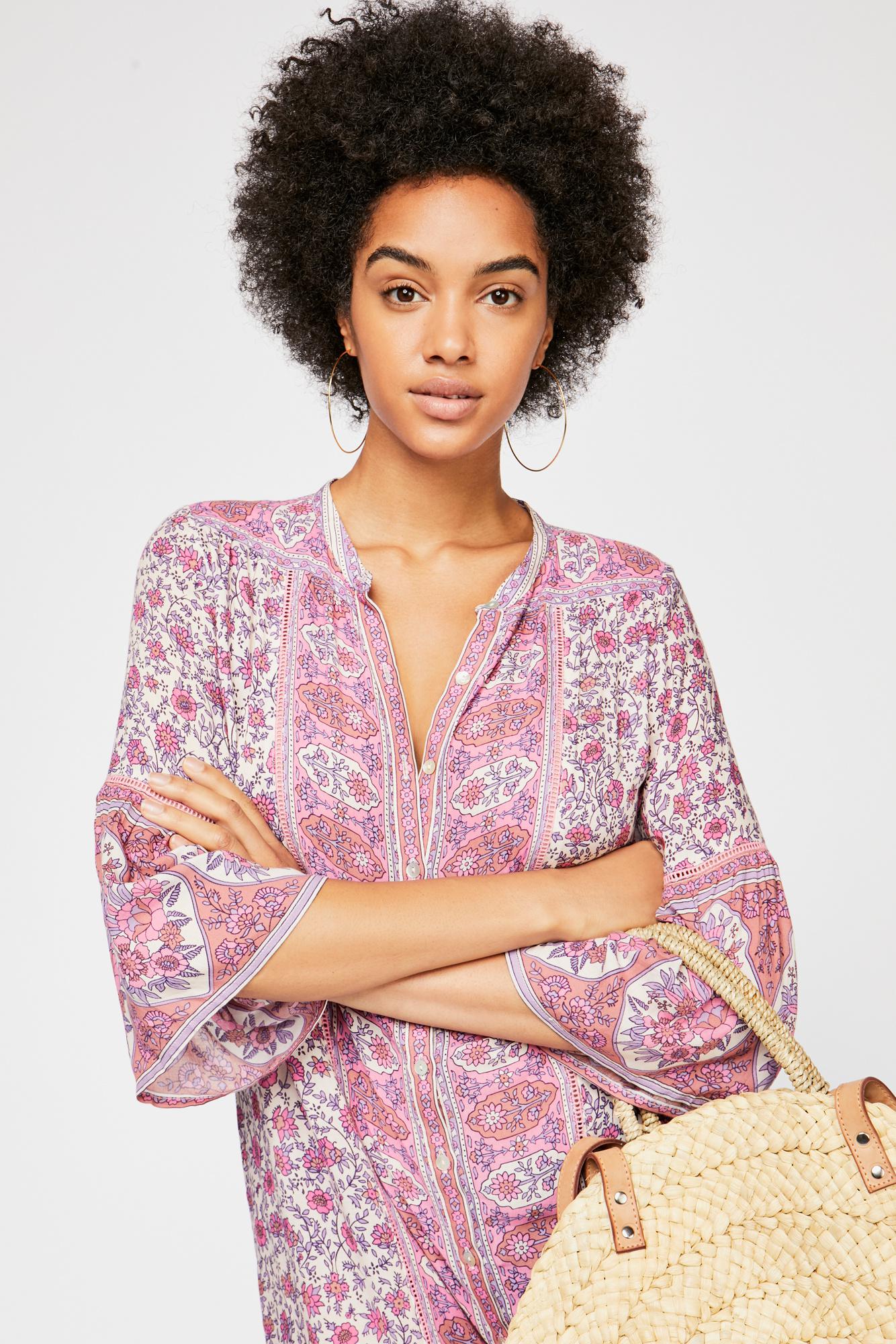 spell jasmine midi tunic dress