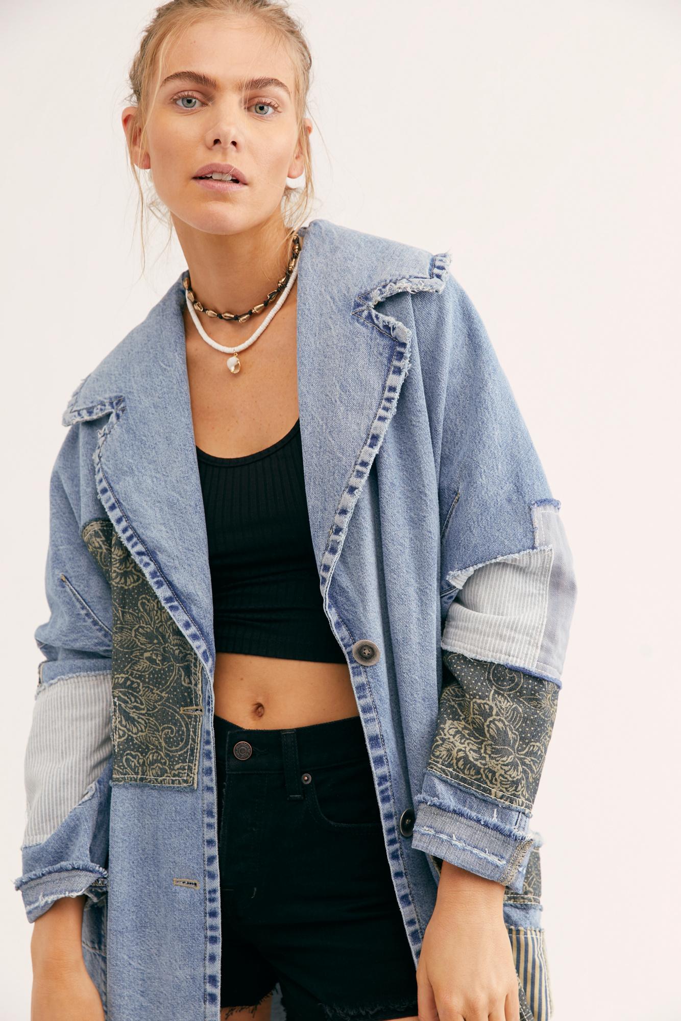 free people denim duster