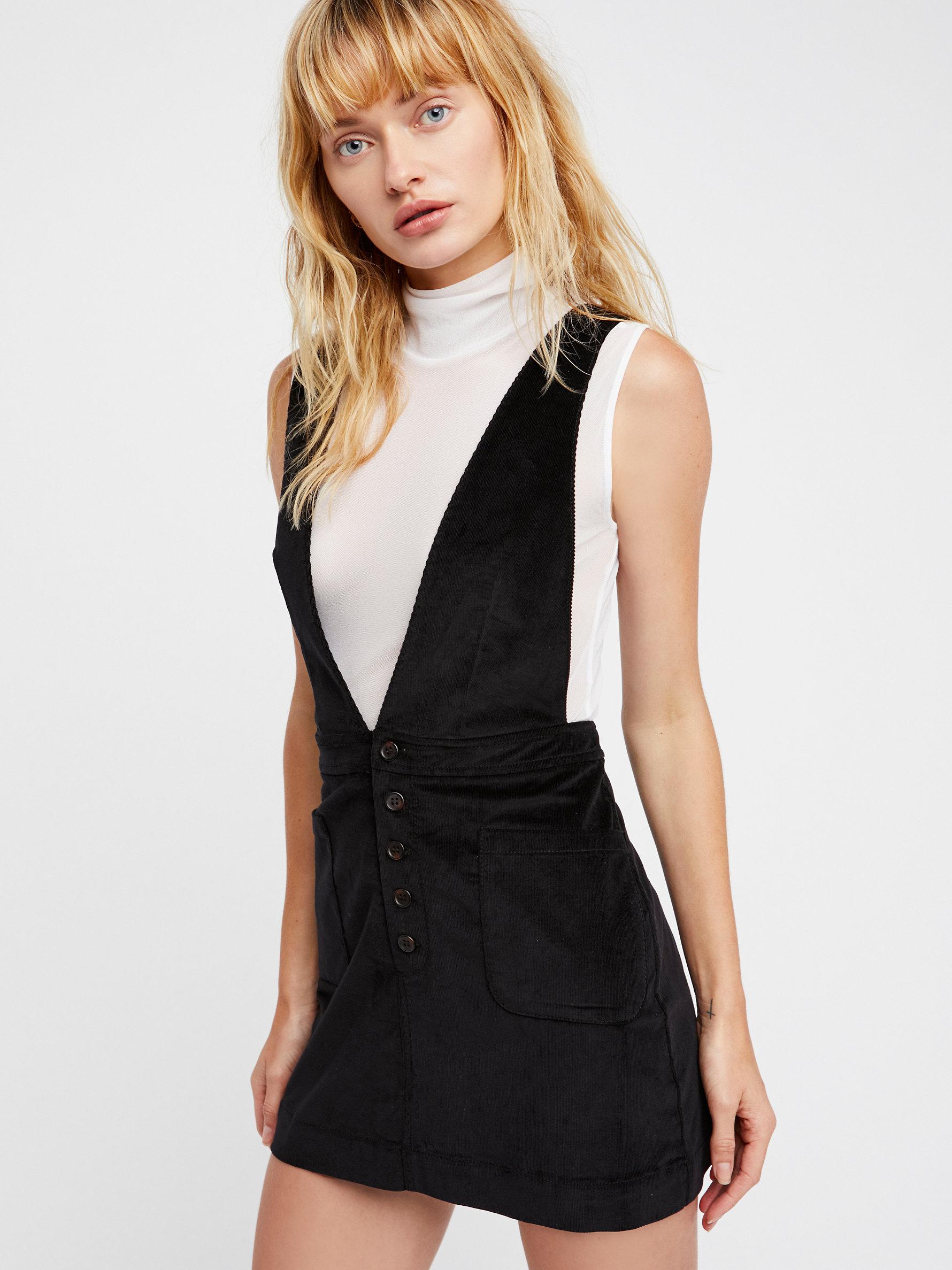 Black corduroy jumper cheap