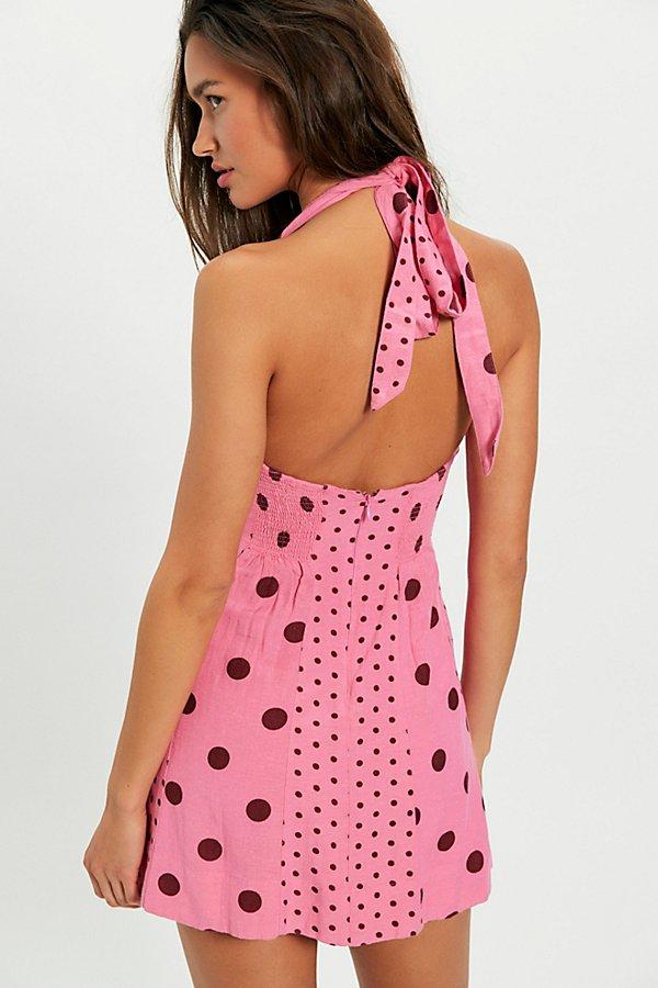 Free People Dear Dottie Mini Dress in Pink | Lyst