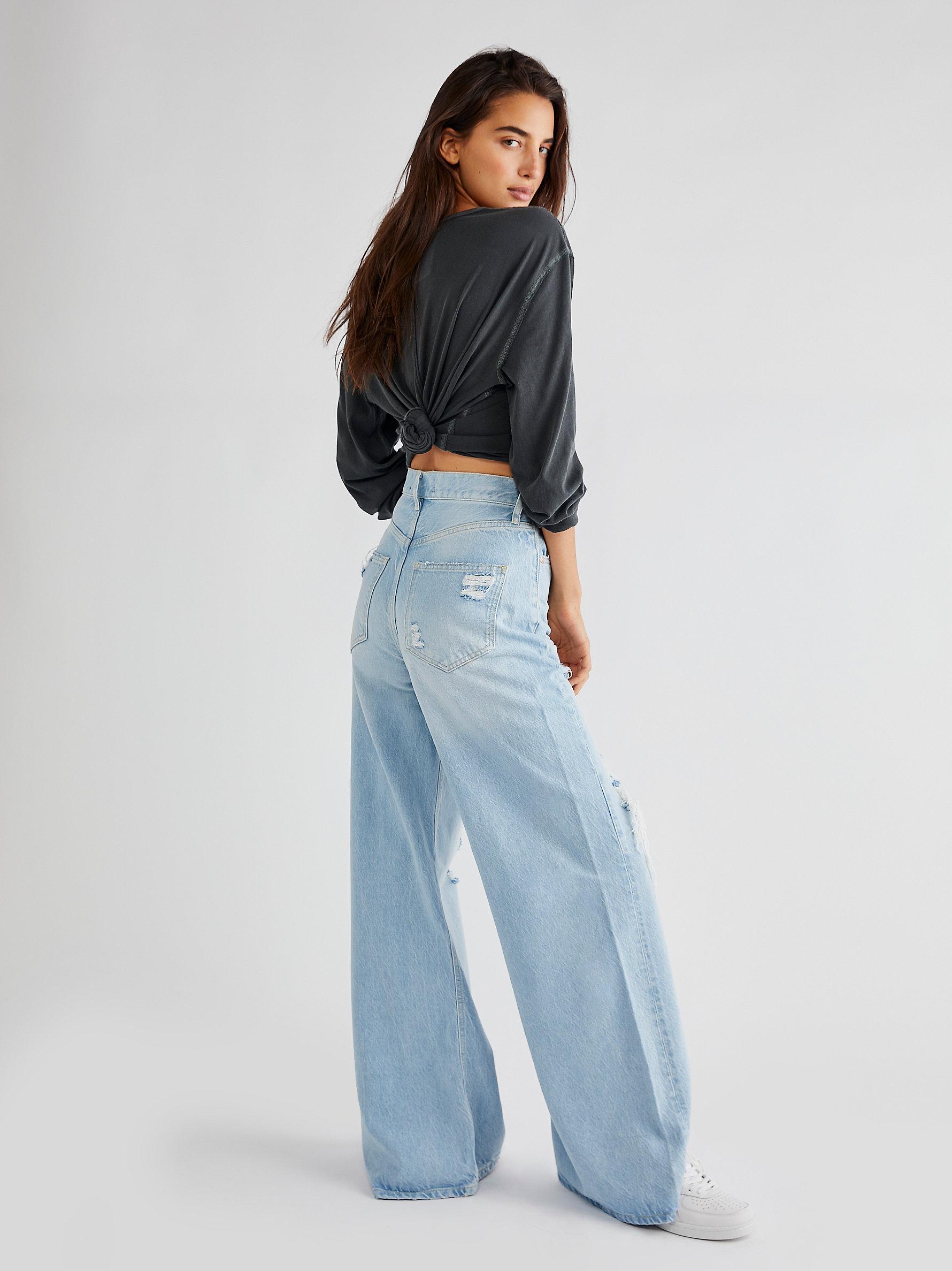 Free People Denim Ellie Wide Leg Jeans 