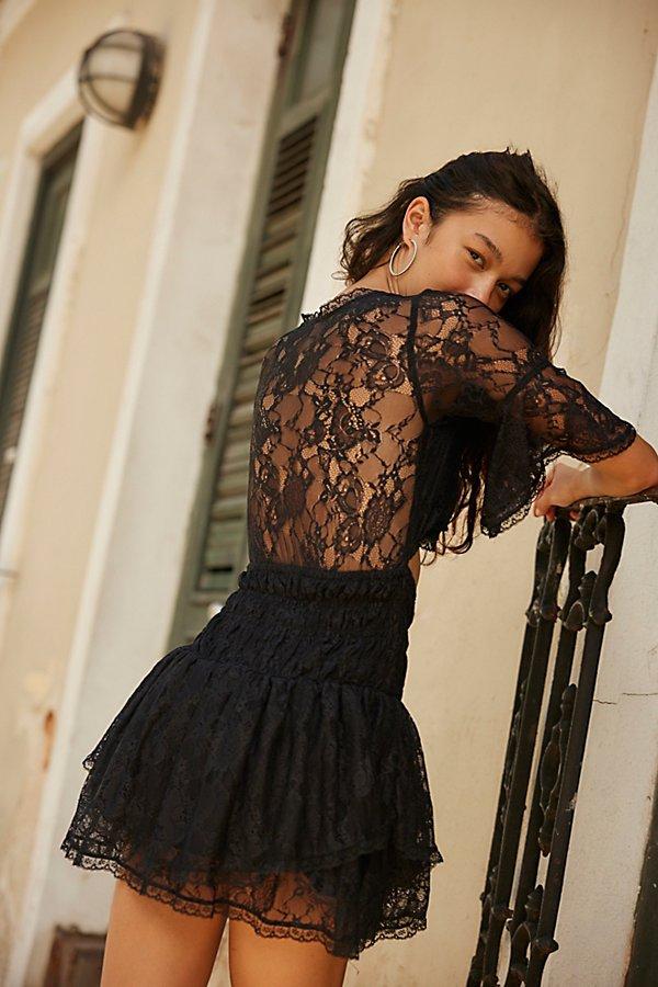 chinese dress ladies New Romantics Oversized Lace Dress + Slip