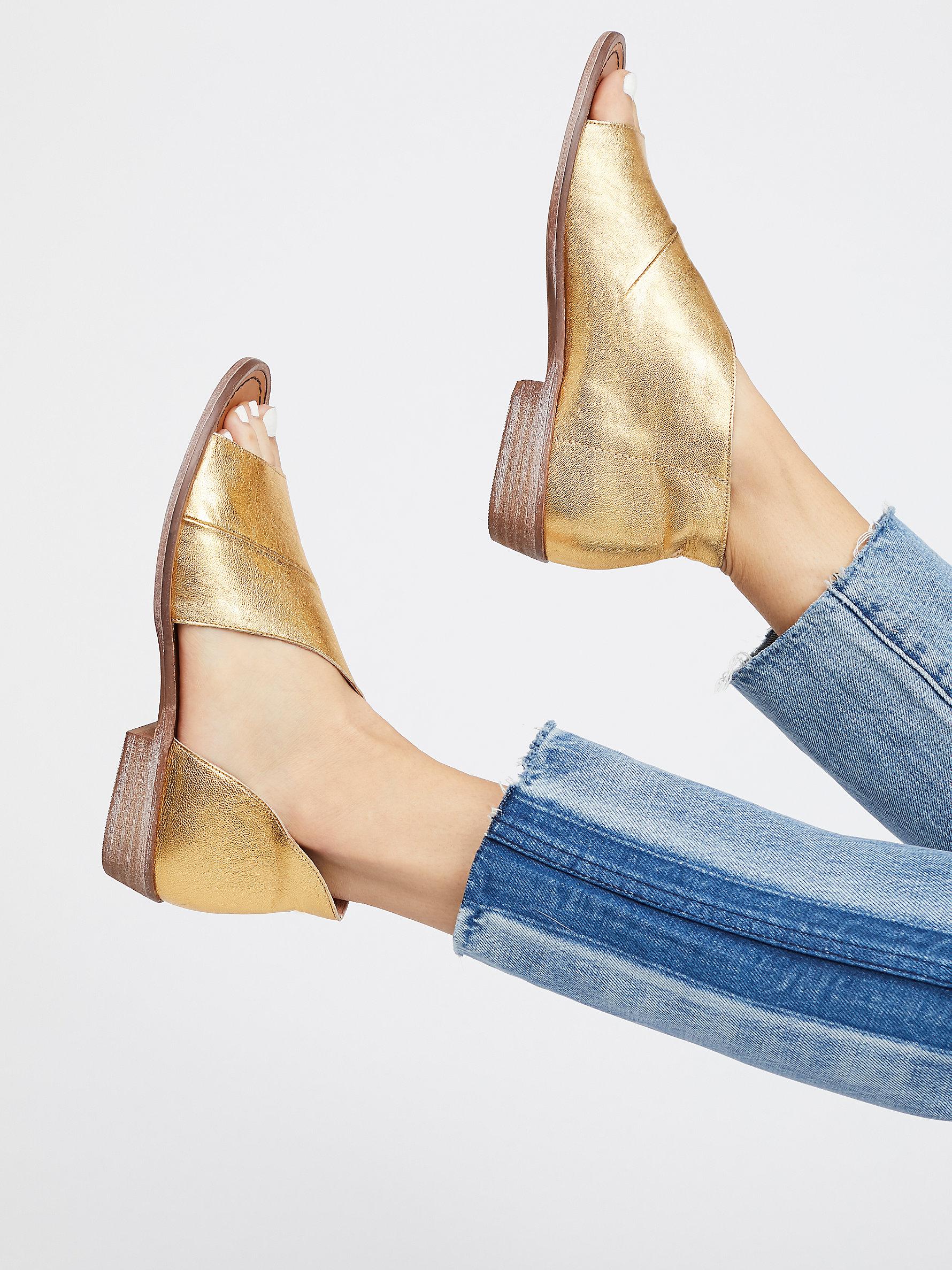 free people gold sandals