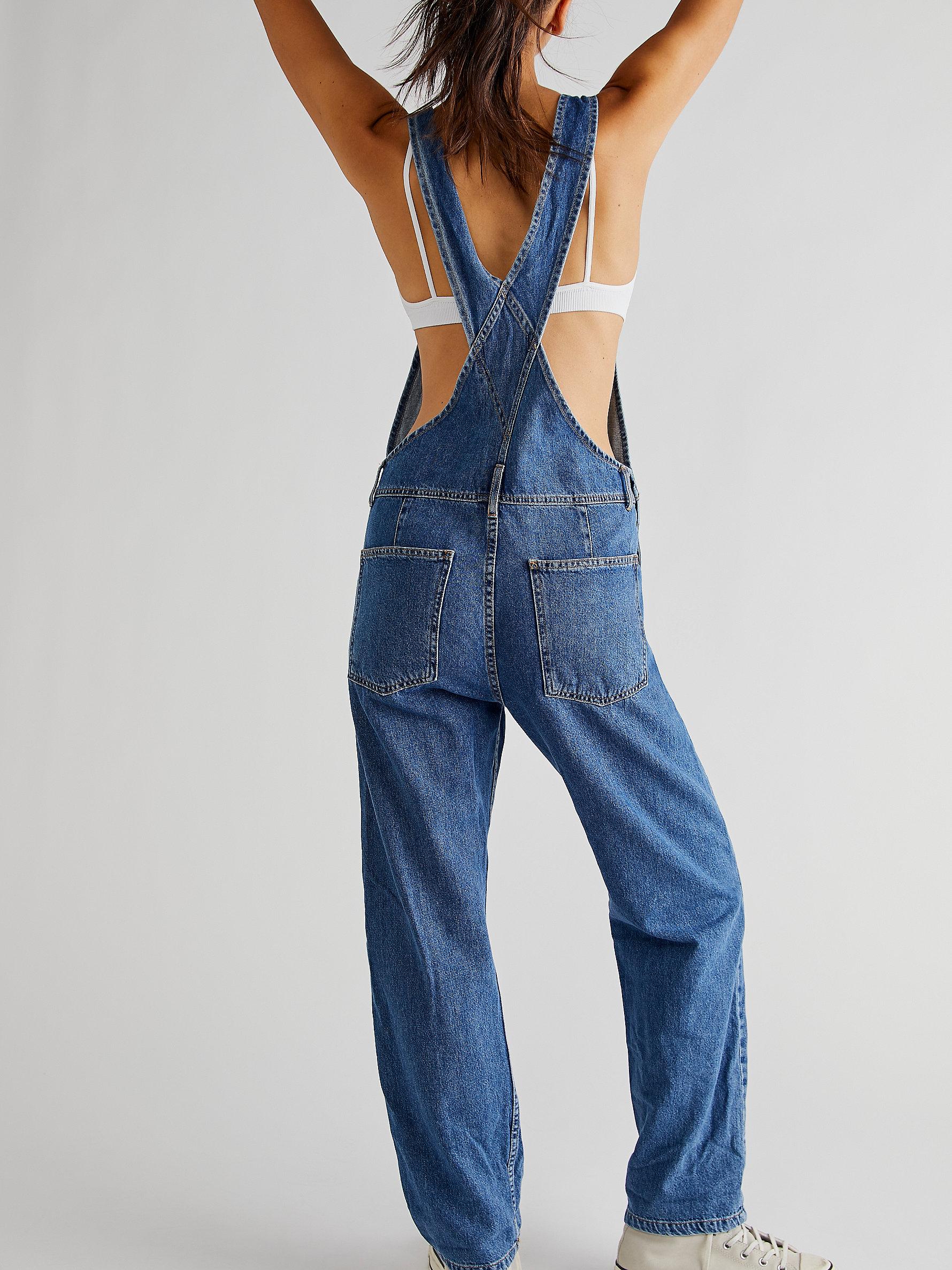 Free People Ziggy Denim Overalls in Blue | Lyst