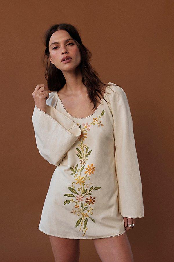 free people embroidered sleeve dress free people Womens black embroidered cotton dress extra small pockets