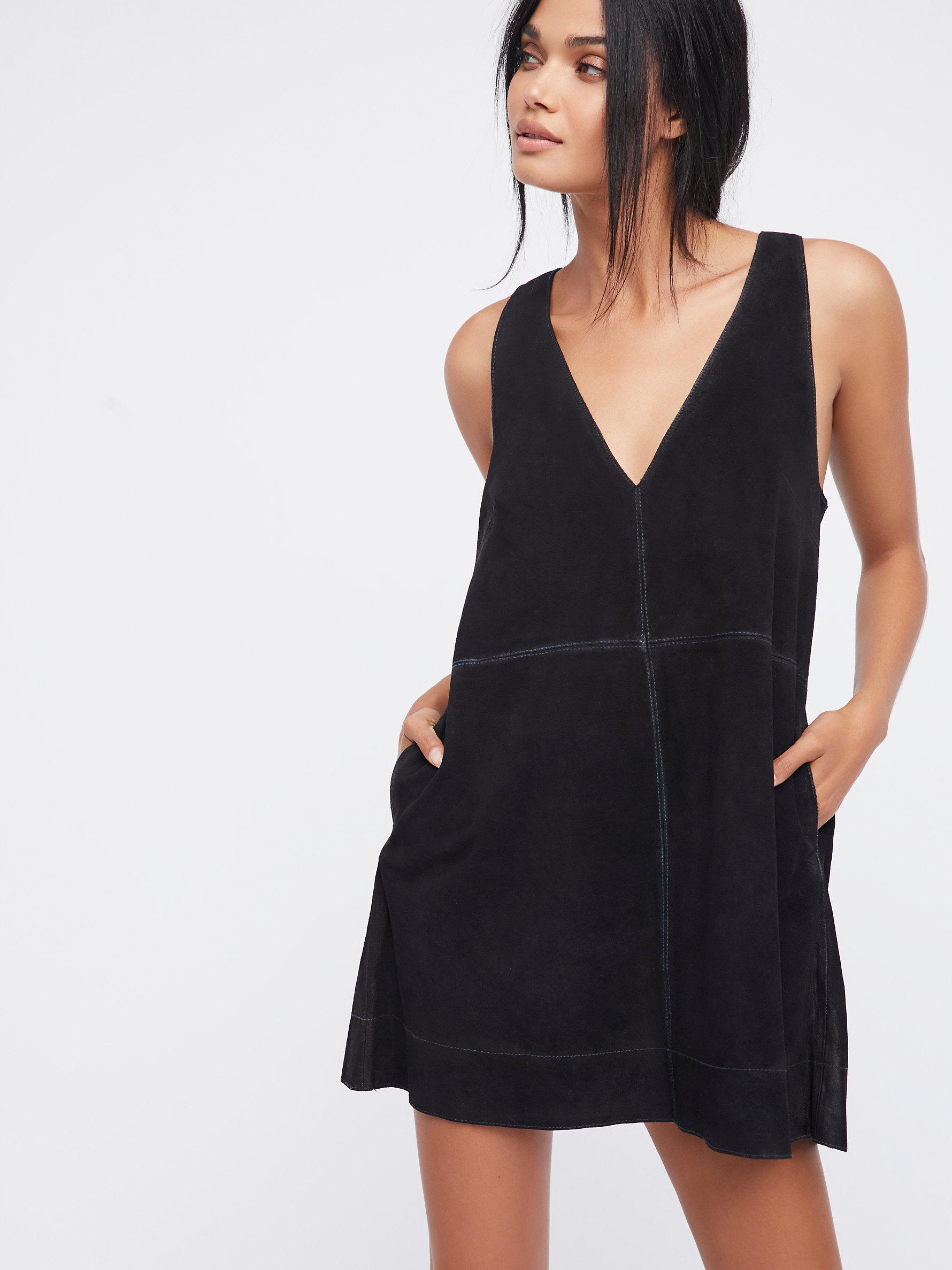 black suede dress