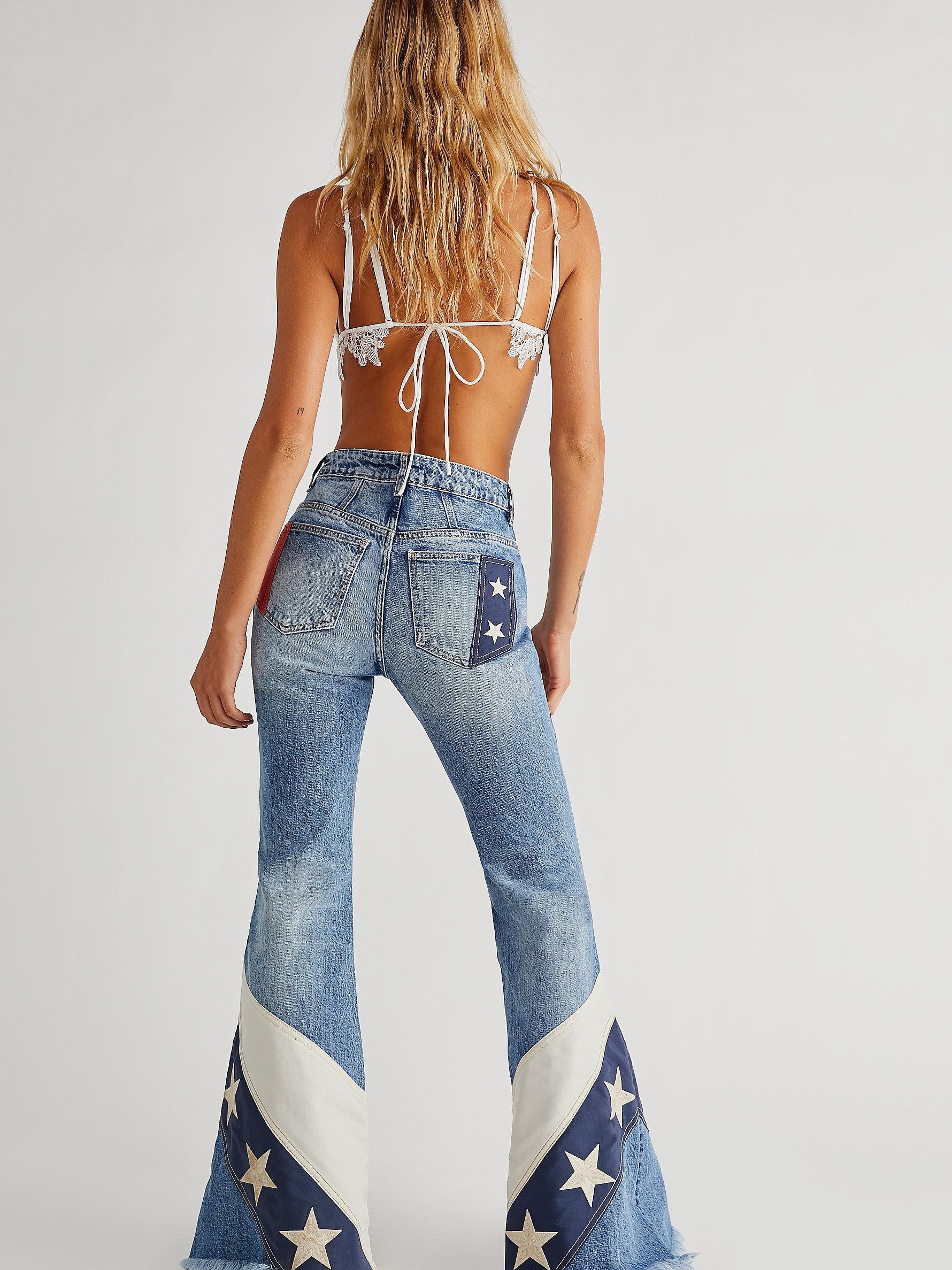 Free People Betsy Flare Jeans in Blue | Lyst
