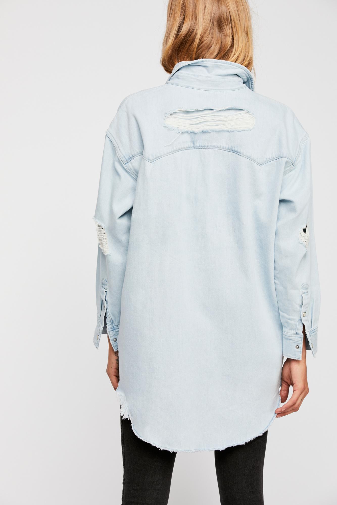 levi's oversized sawtooth denim shirt