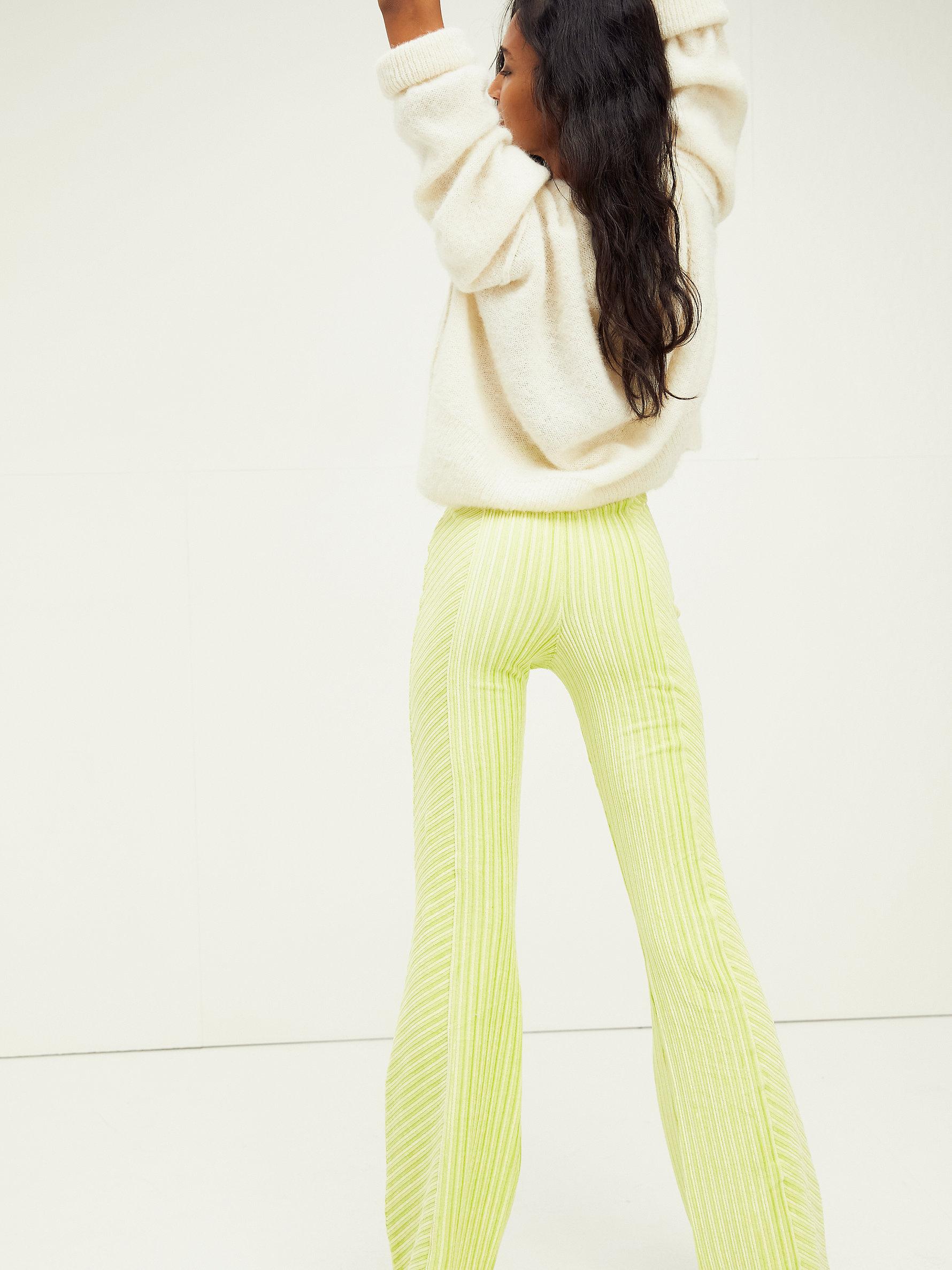 yellow pull on pants