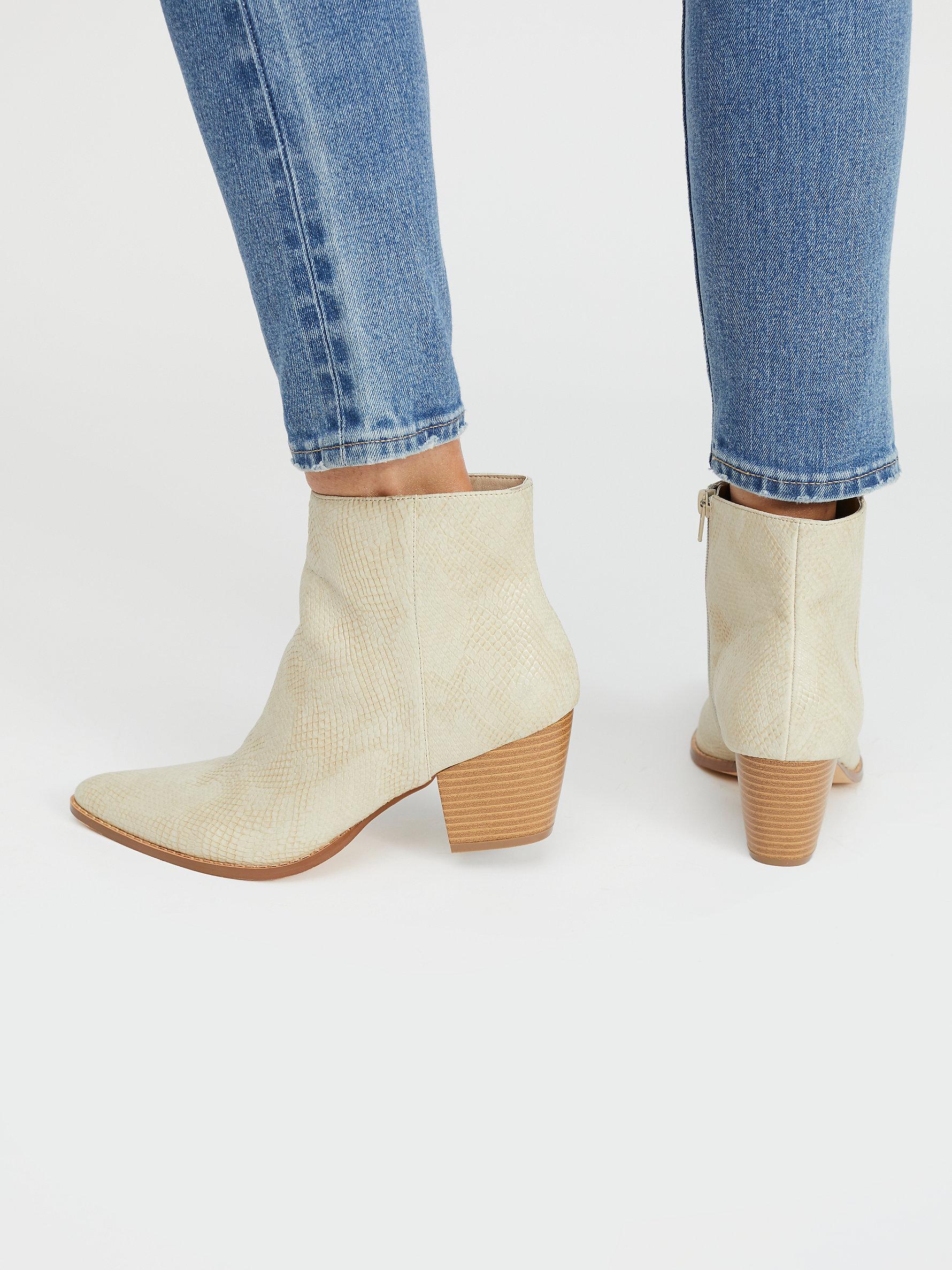 Free People Leather Vegan Going West Boot in White | Lyst