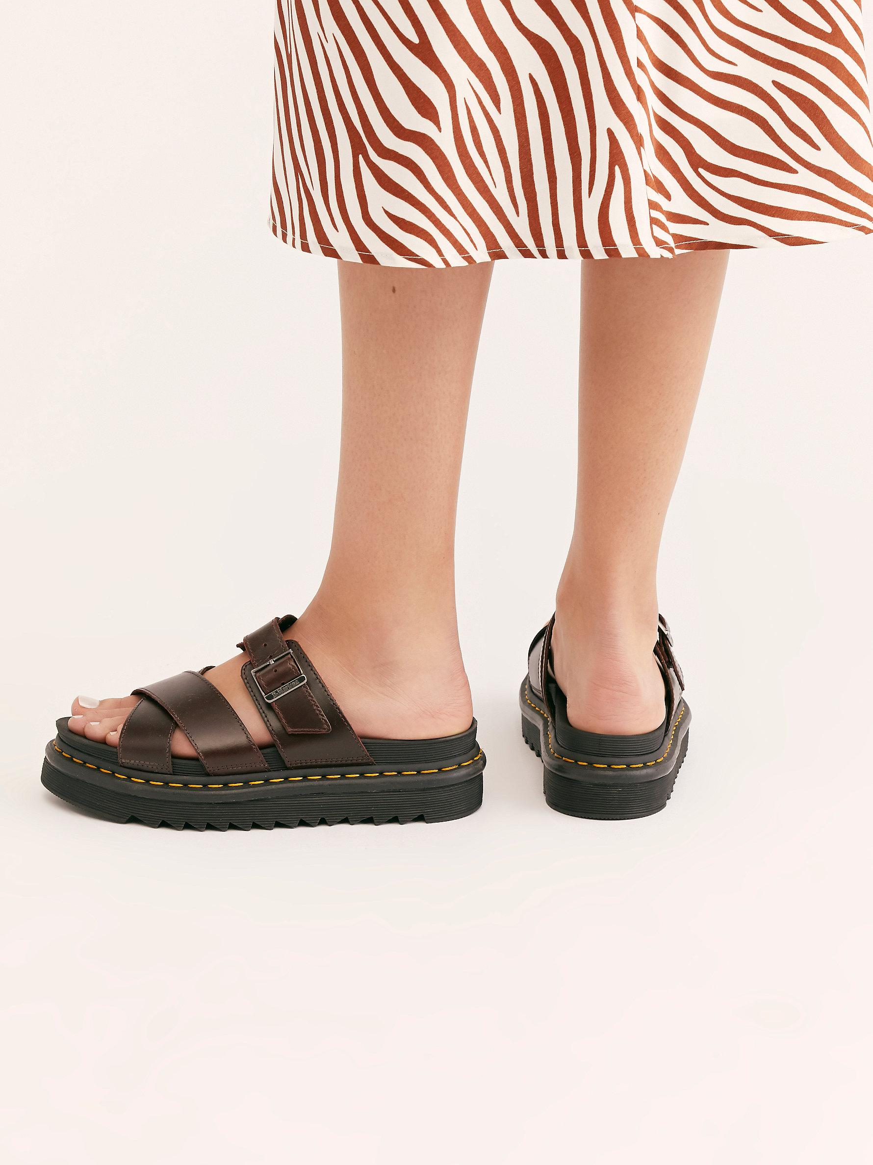Free People Dr. Martens Ryker Sandals in Red | Lyst