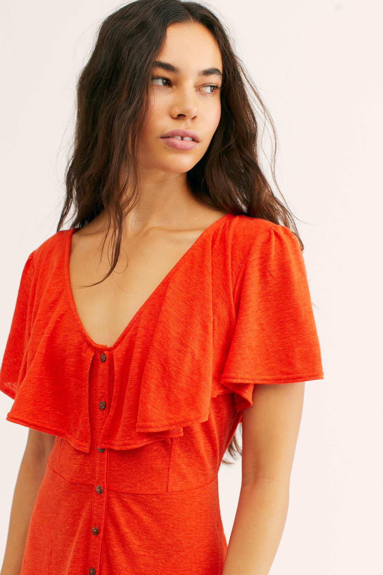 free people messenger midi dress