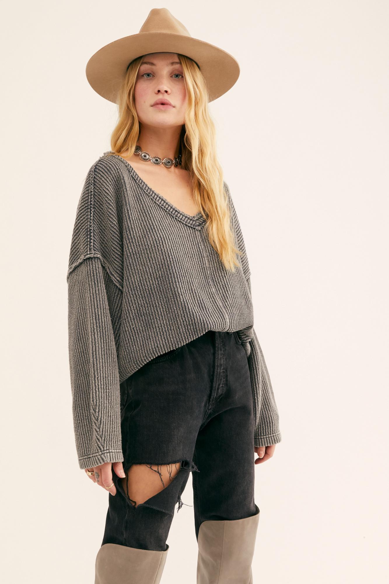Free People Easy V Pullover | Lyst