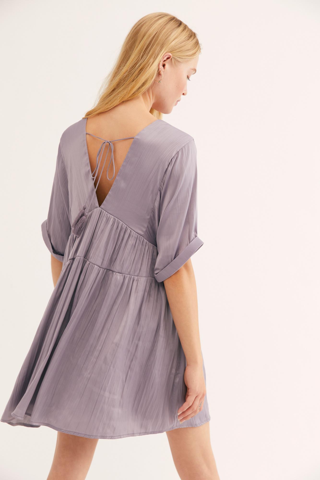 shiny sun up mini dress