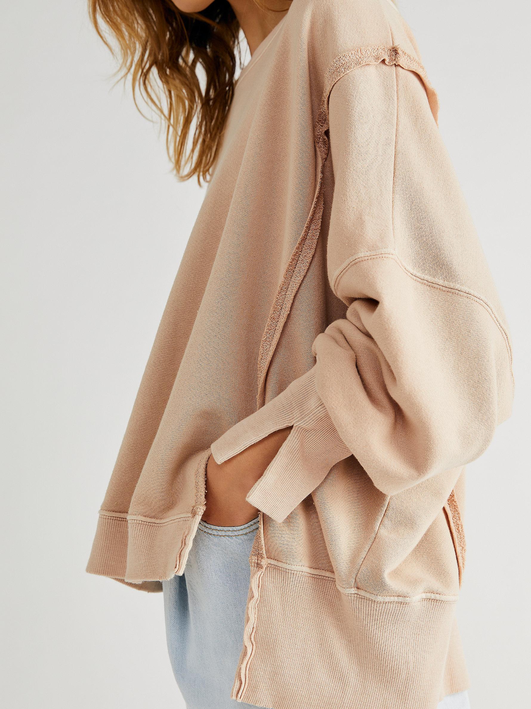Free People Camden Pullover in Natural | Lyst
