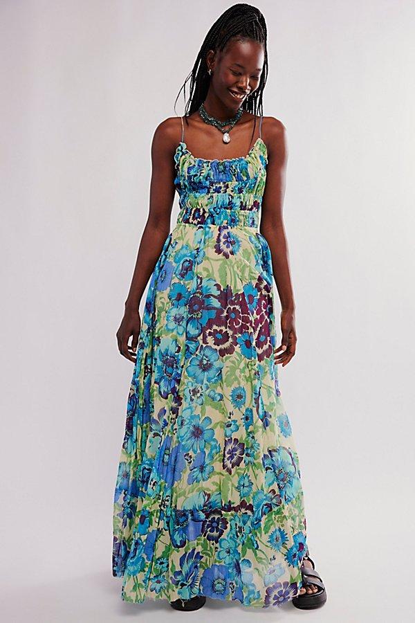 fp one ciella printed maxi dress Free People Fp One Ciella Printed Maxi Dress in Blue
