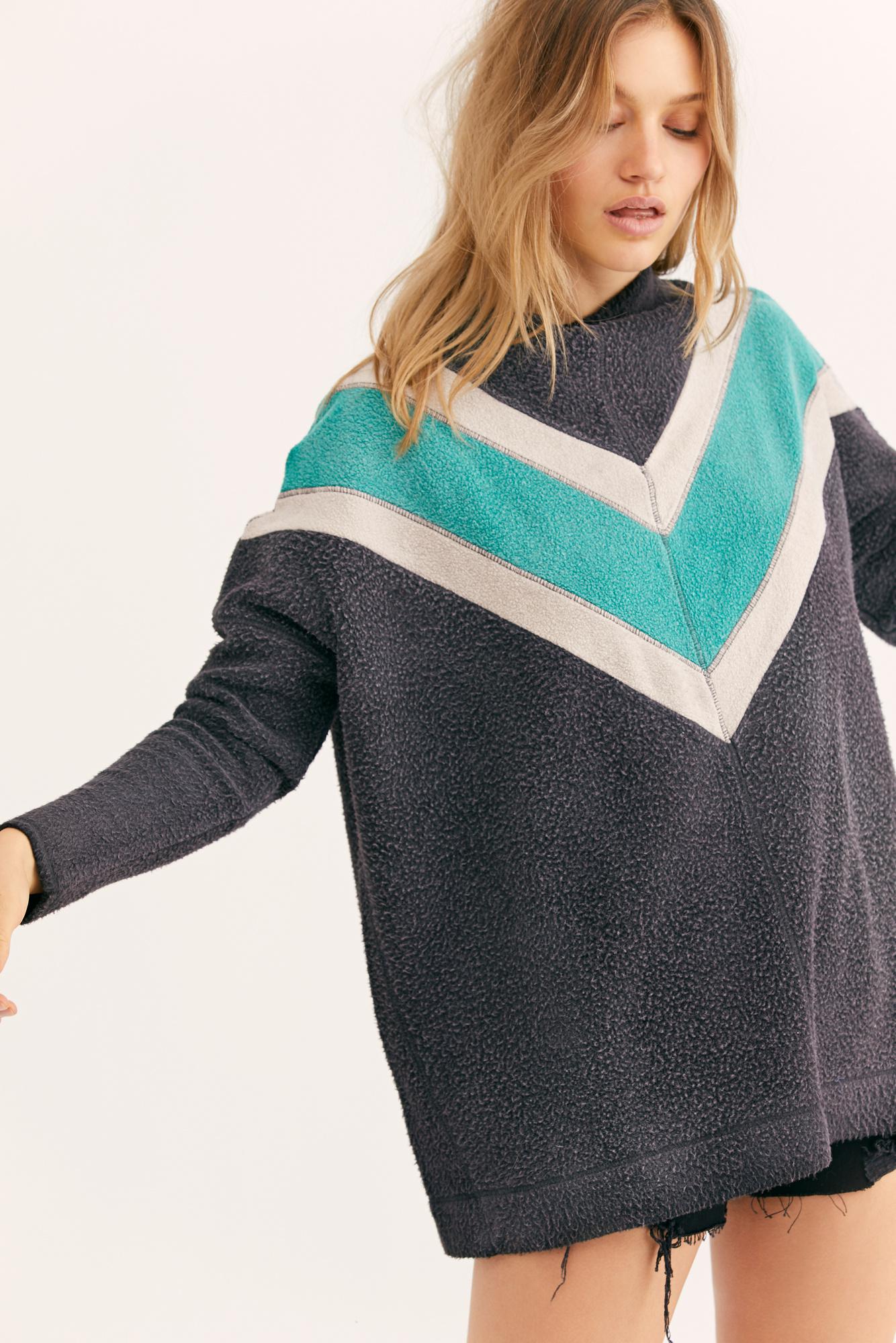 Free People Synthetic Che Che Pullover In Black Combo Black Lyst