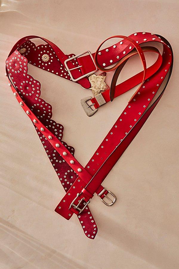 Free People Rhodes Stud Belt in Red | Lyst display picture 1