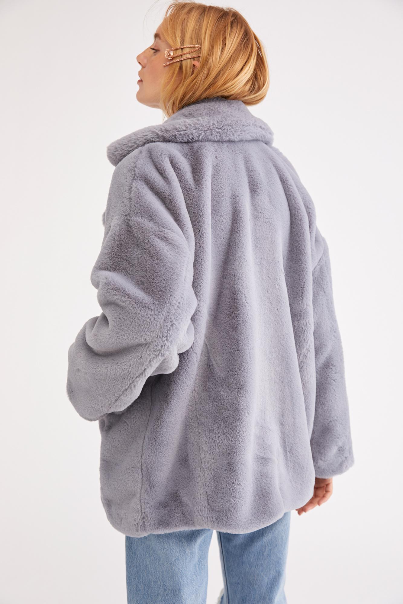 kate faux fur coat