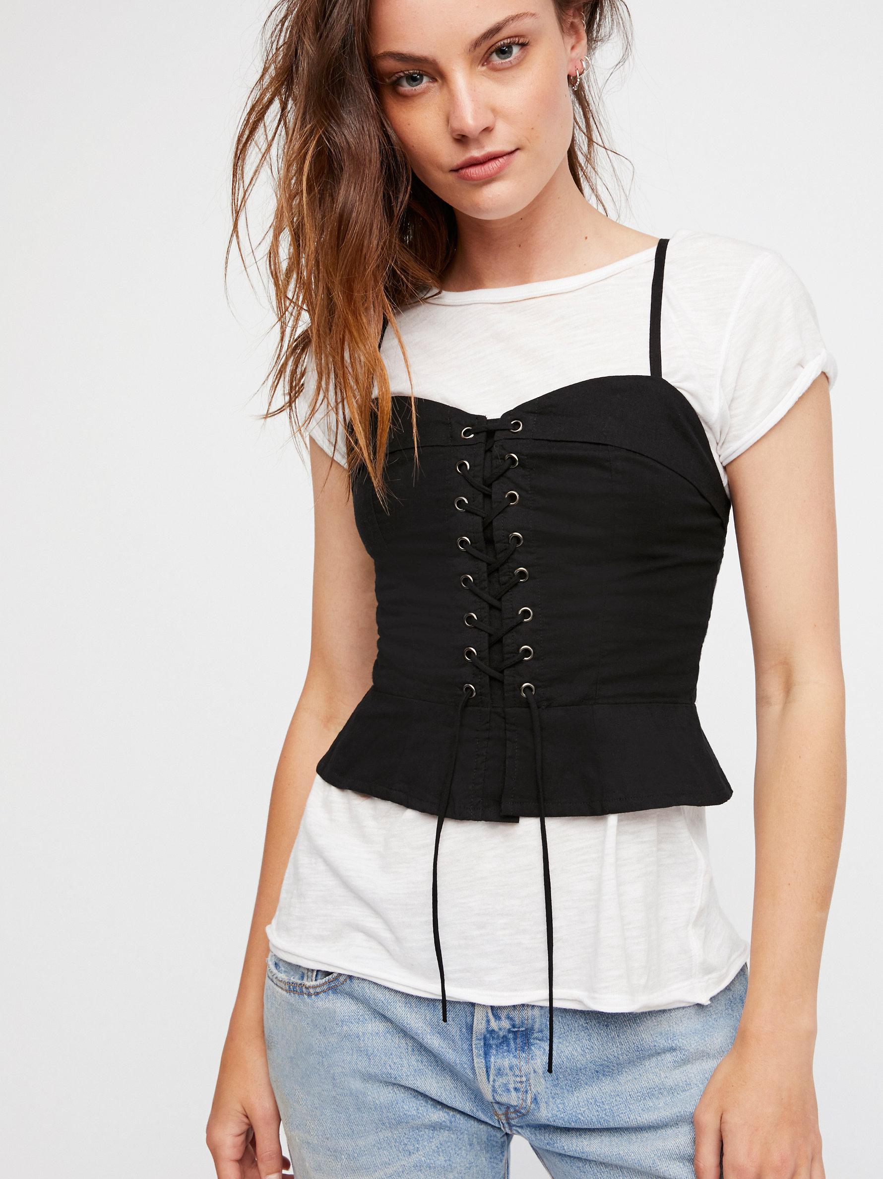 Black corset tank Clearance
