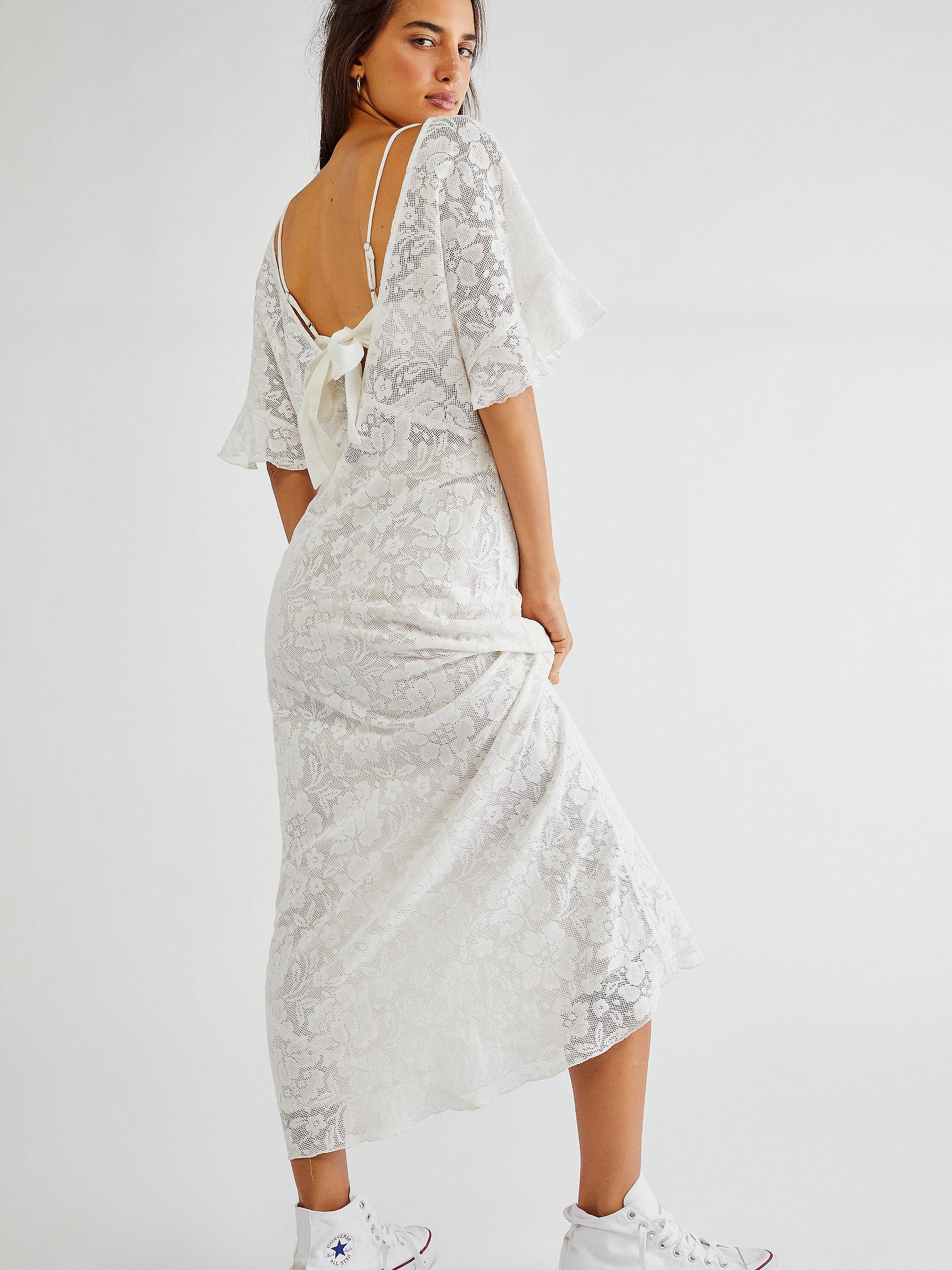 Free People Libby Lace Midi in Ivory 