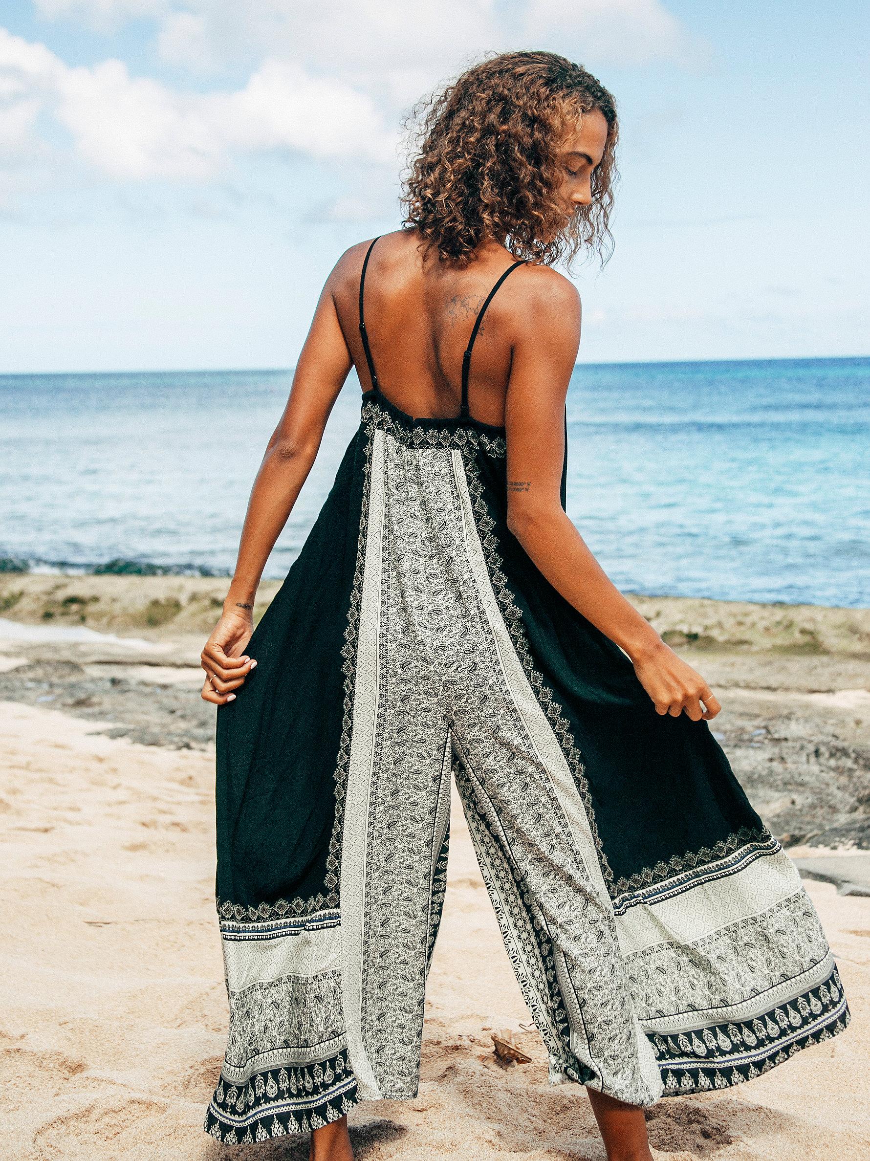 hazel mixed print jumpsuit
