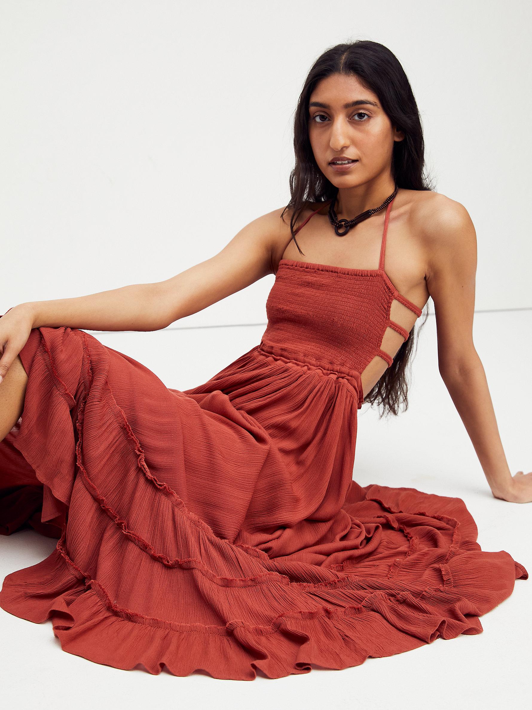 Free People Extratropical Maxi Dress in Red | Lyst Canada
