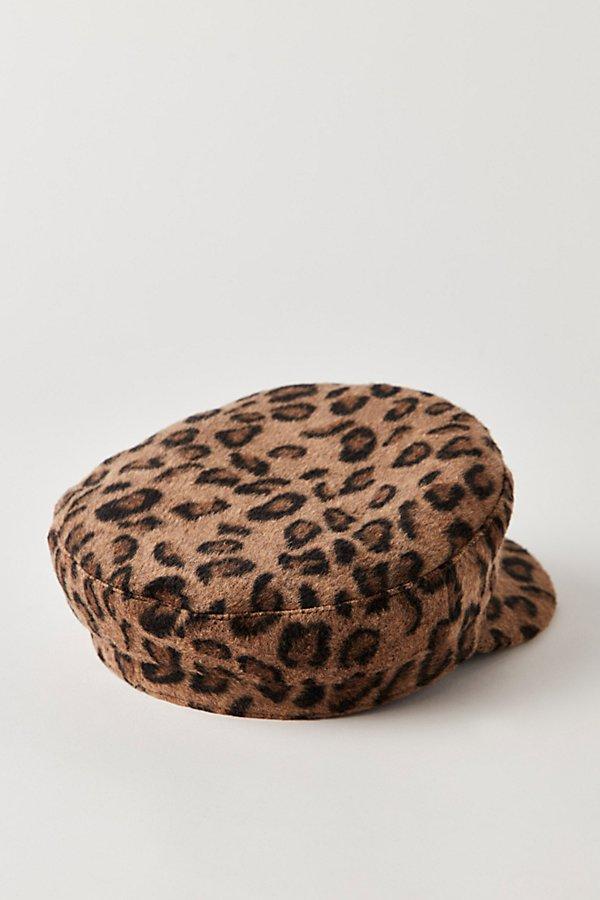 Free People 90's Leopard Cadet Hat in Brown | Lyst