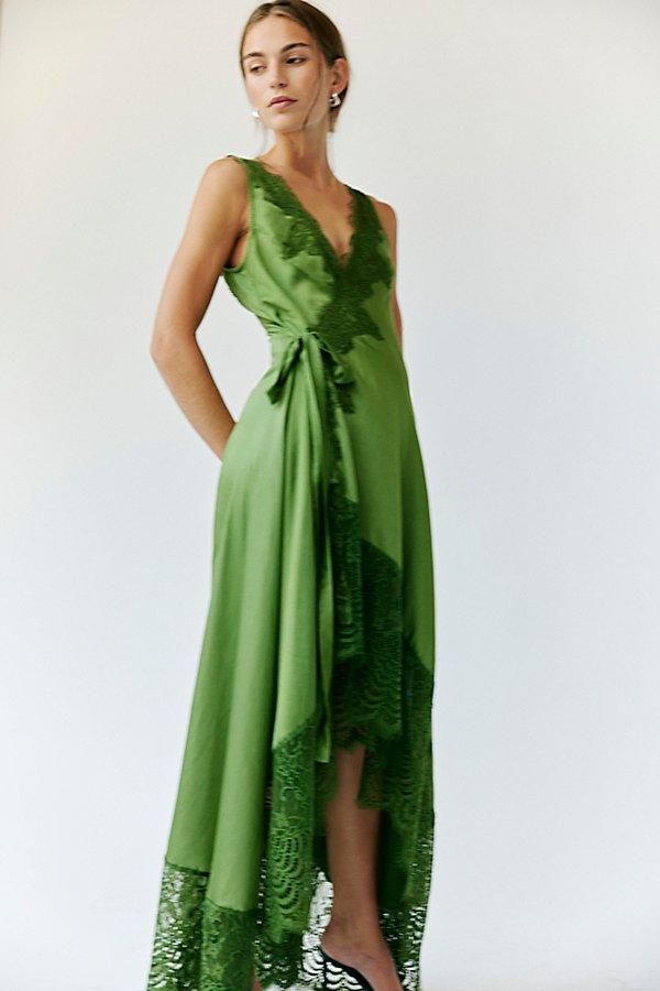 Nigel Preston Wrap Soho Dress in Green | Lyst
