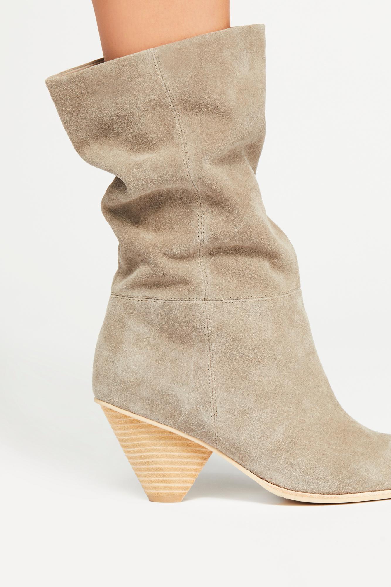 Free People Suede Stella Slouch Boot By Jeffrey Campbell in Grey (Gray ...