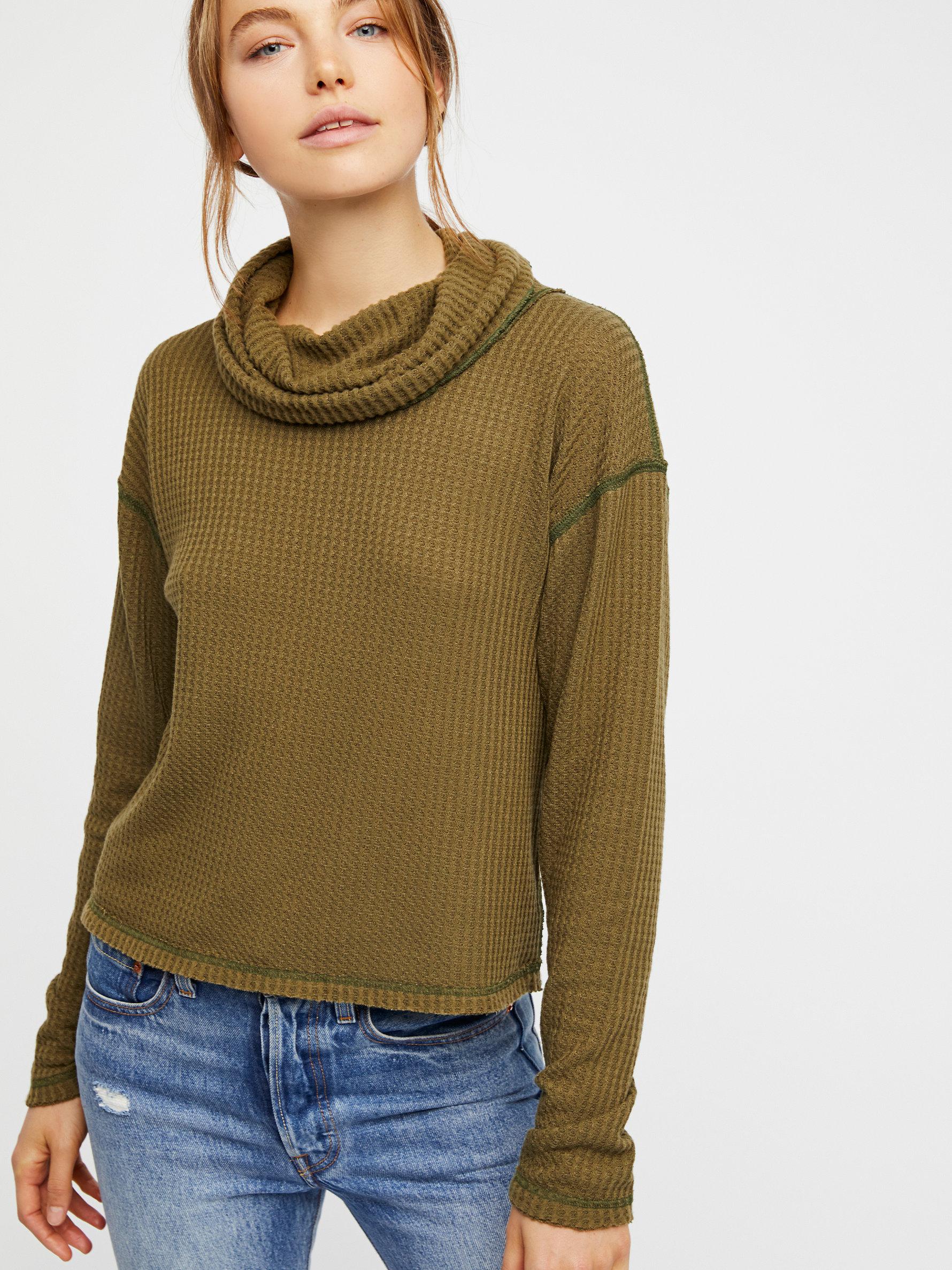 free people thermal turtleneck