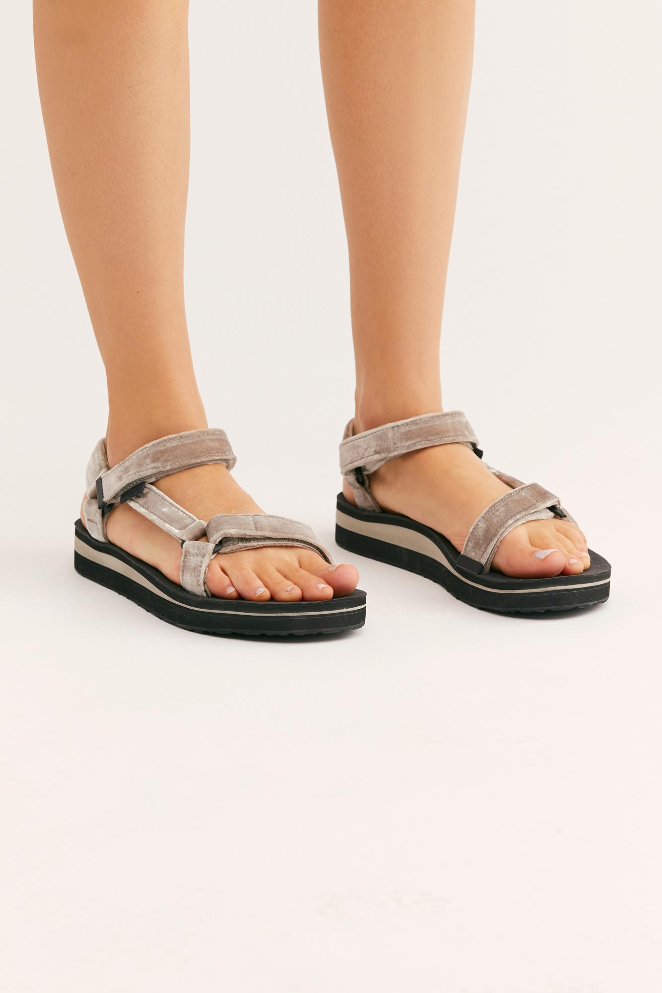 Free People Rubber Midform Universal Holiday Sandal By Teva in Silver