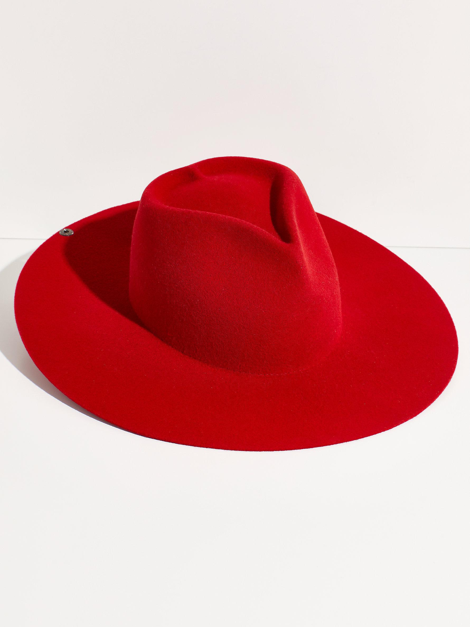 Free People Mystique Heart Felt Hat in Red | Lyst