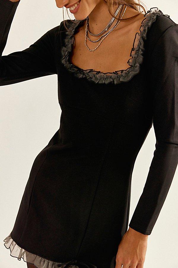 lucette mini dress Free People Lucette Mini Dress for Women | Smoked Black Combo