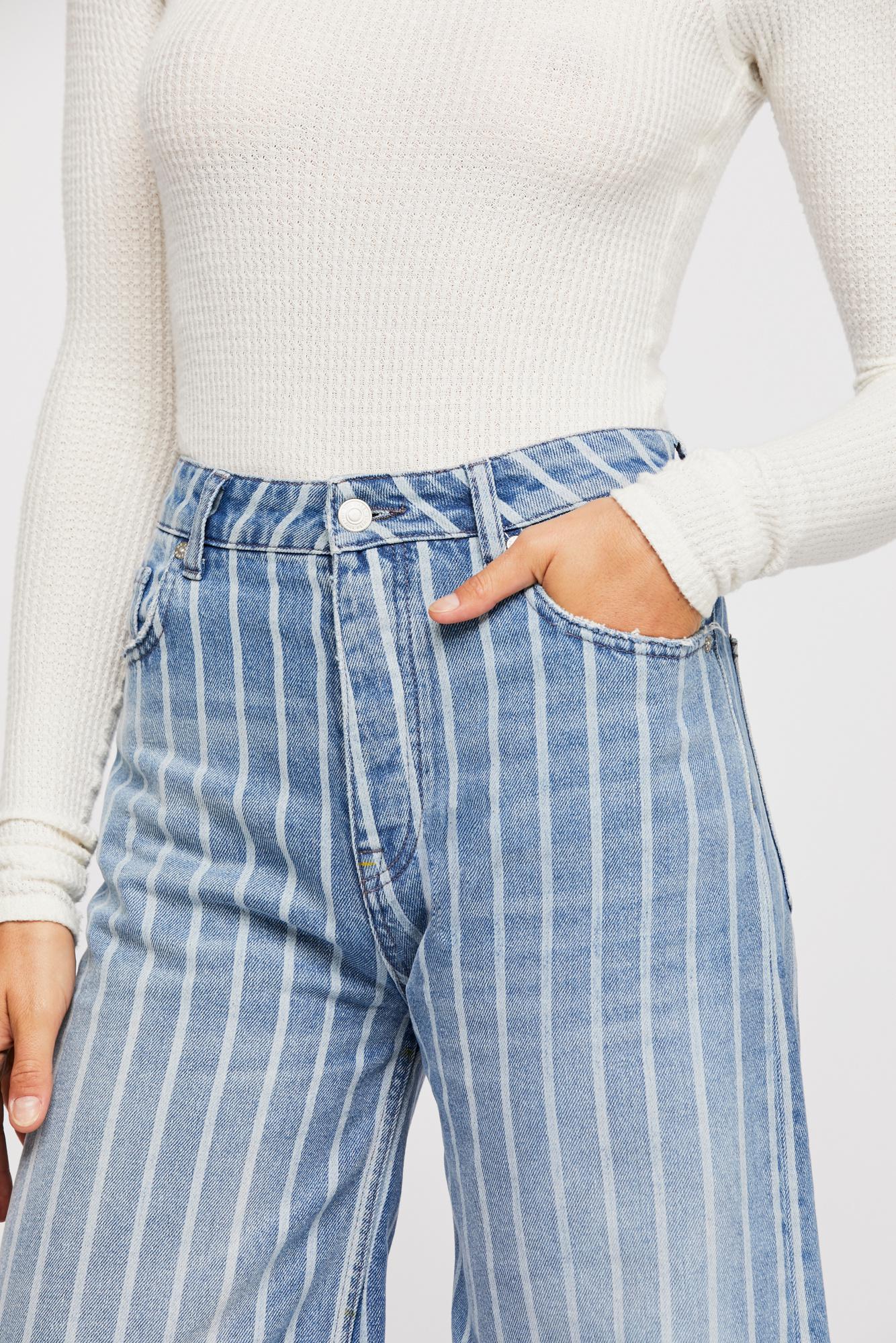 free people striped jeans