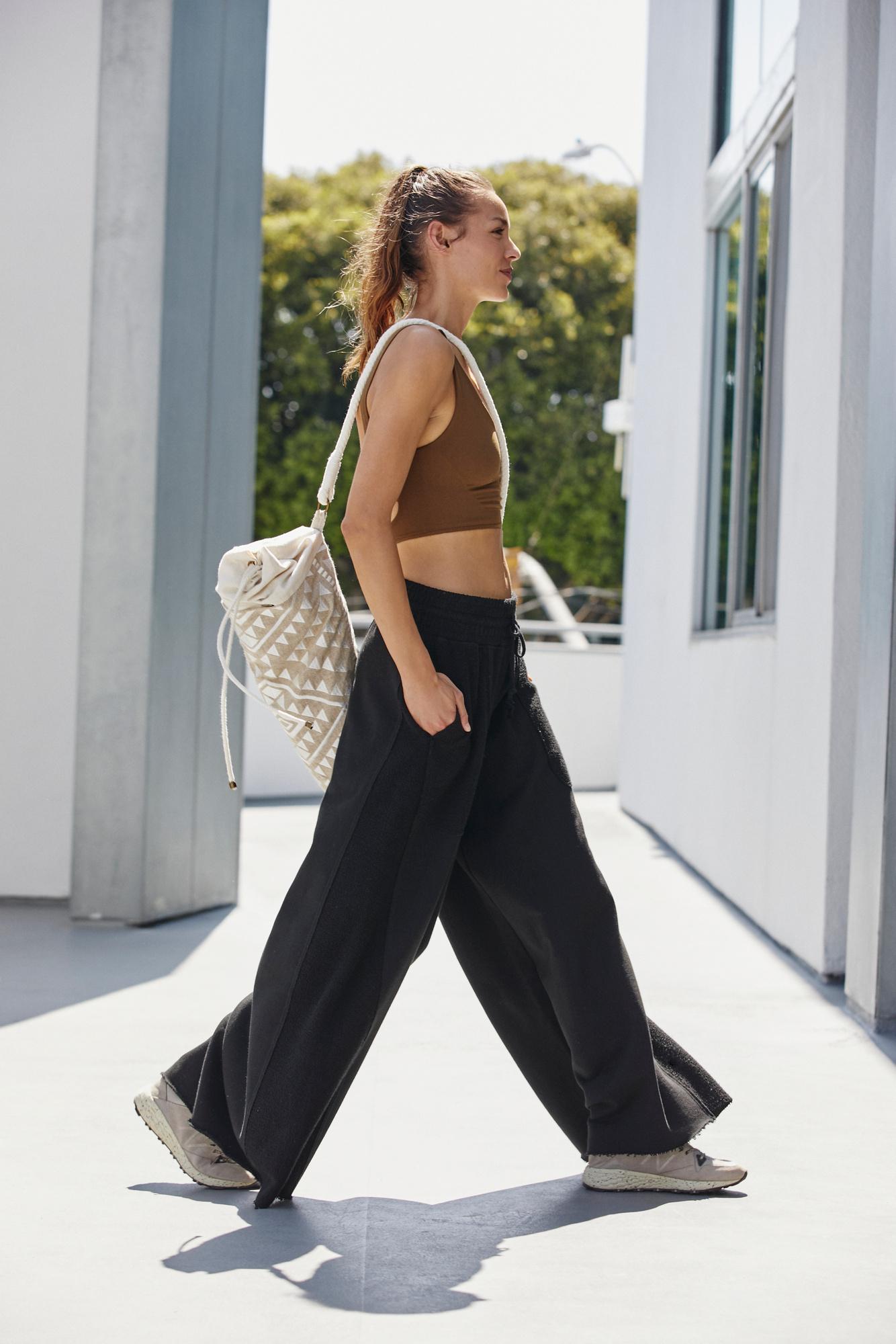 Cotton Upbeat Wide Leg Trousers 