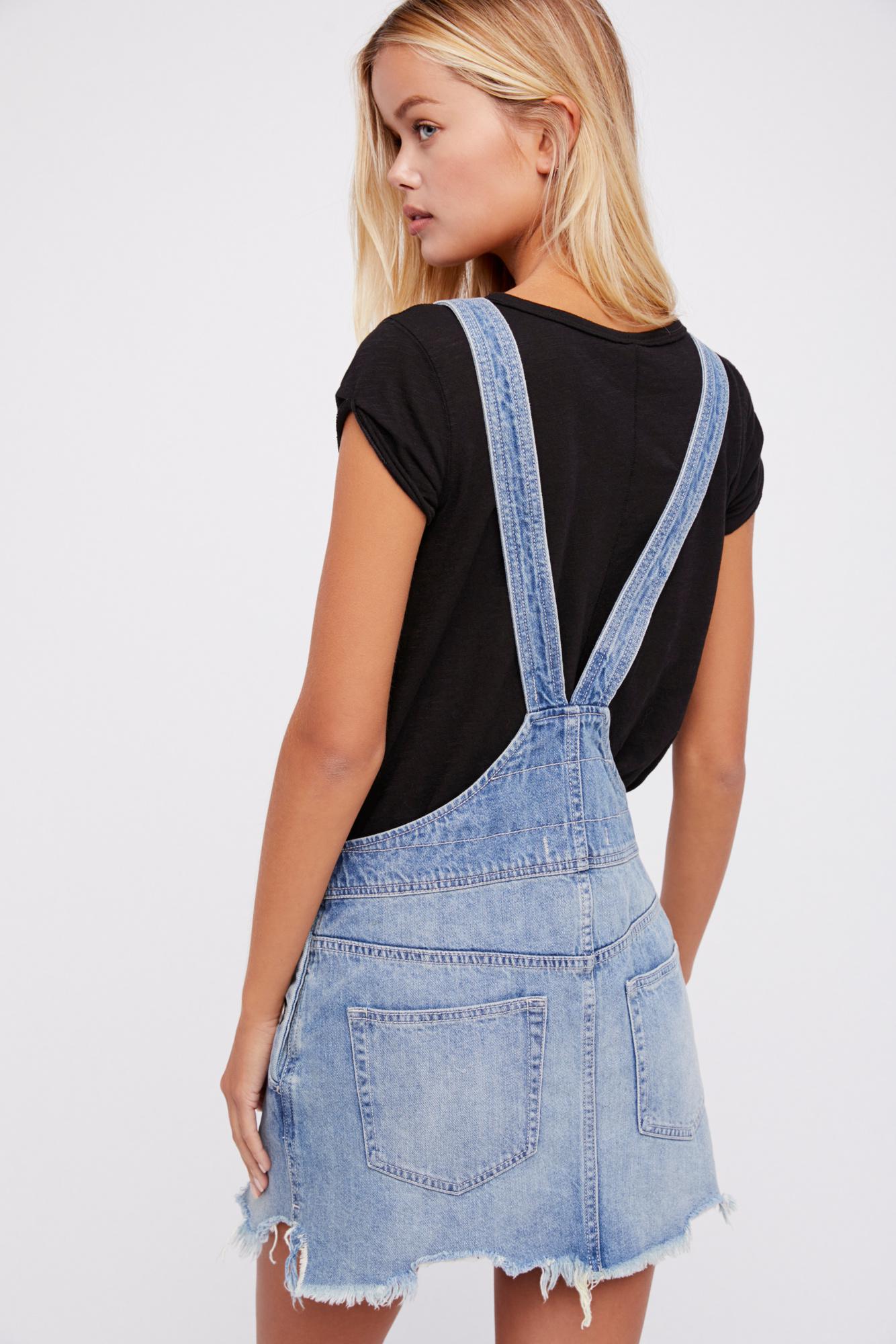 free people denim jumper