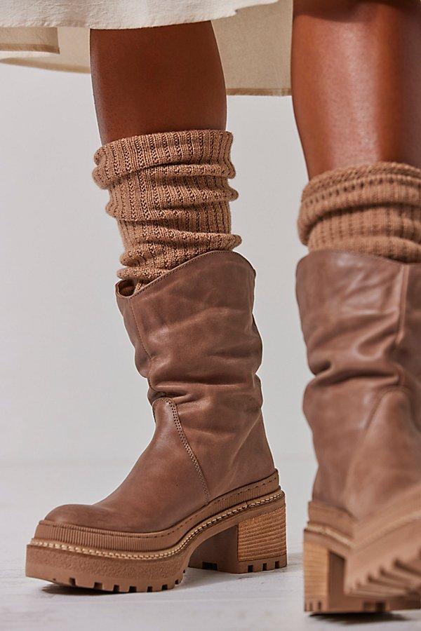 Free People Mel Slouch Boots in Brown | Lyst