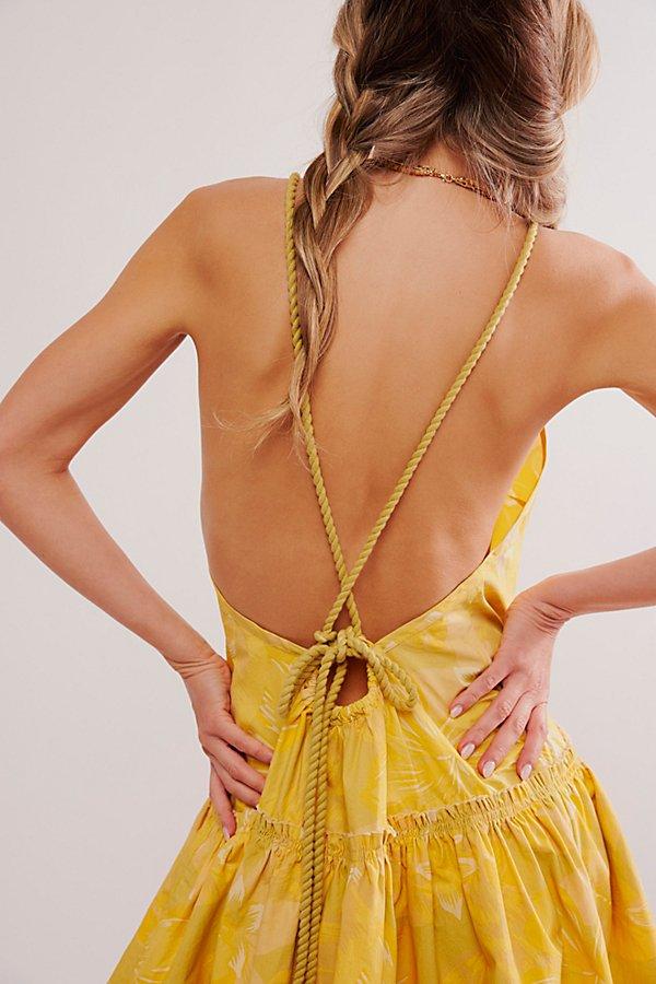 free people deserted island mini dress Free People Deserted Island Mini Dress in Yellow