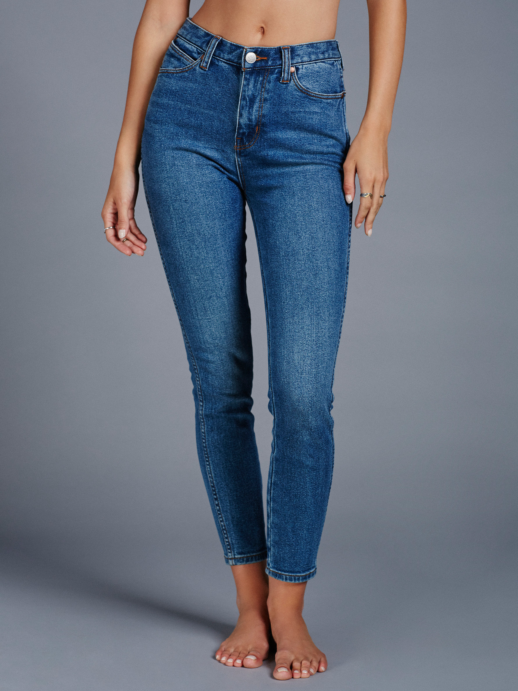 Free People Denim Ace High Rise Skinny 