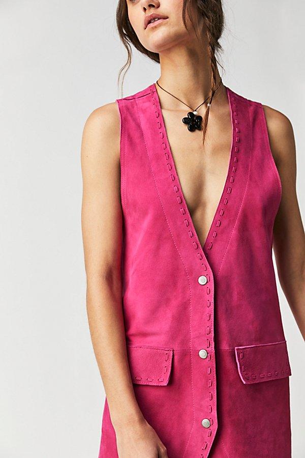 Pink velvet vest 2025