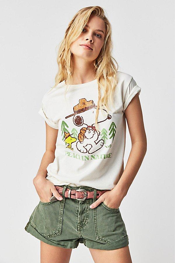 Free People Desert Dreamer Snoopy Peace In Nature Tee in White | Lyst