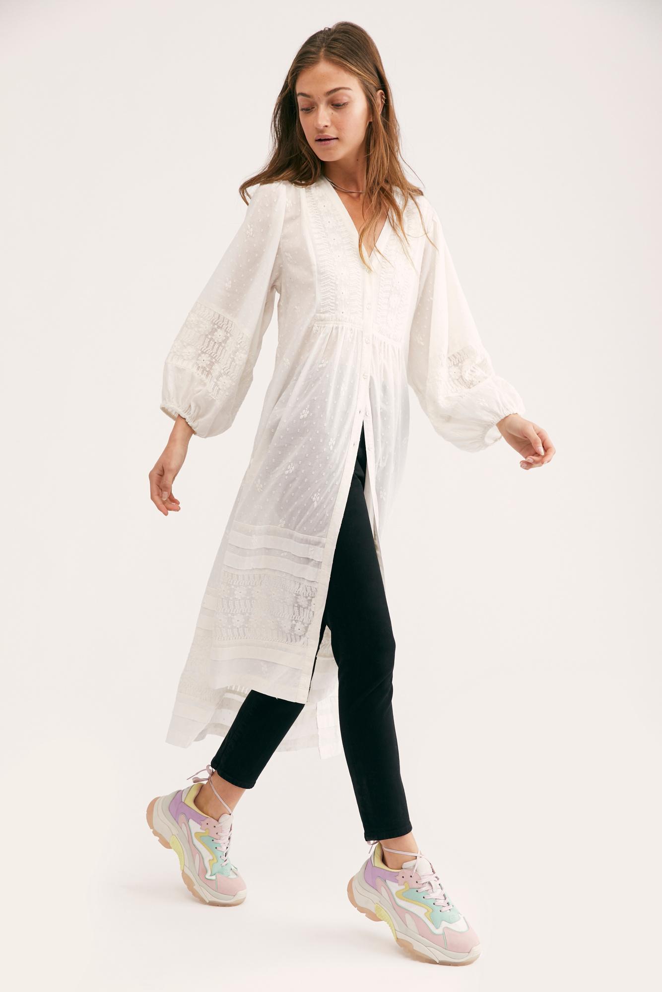 free people june bug maxi blouse