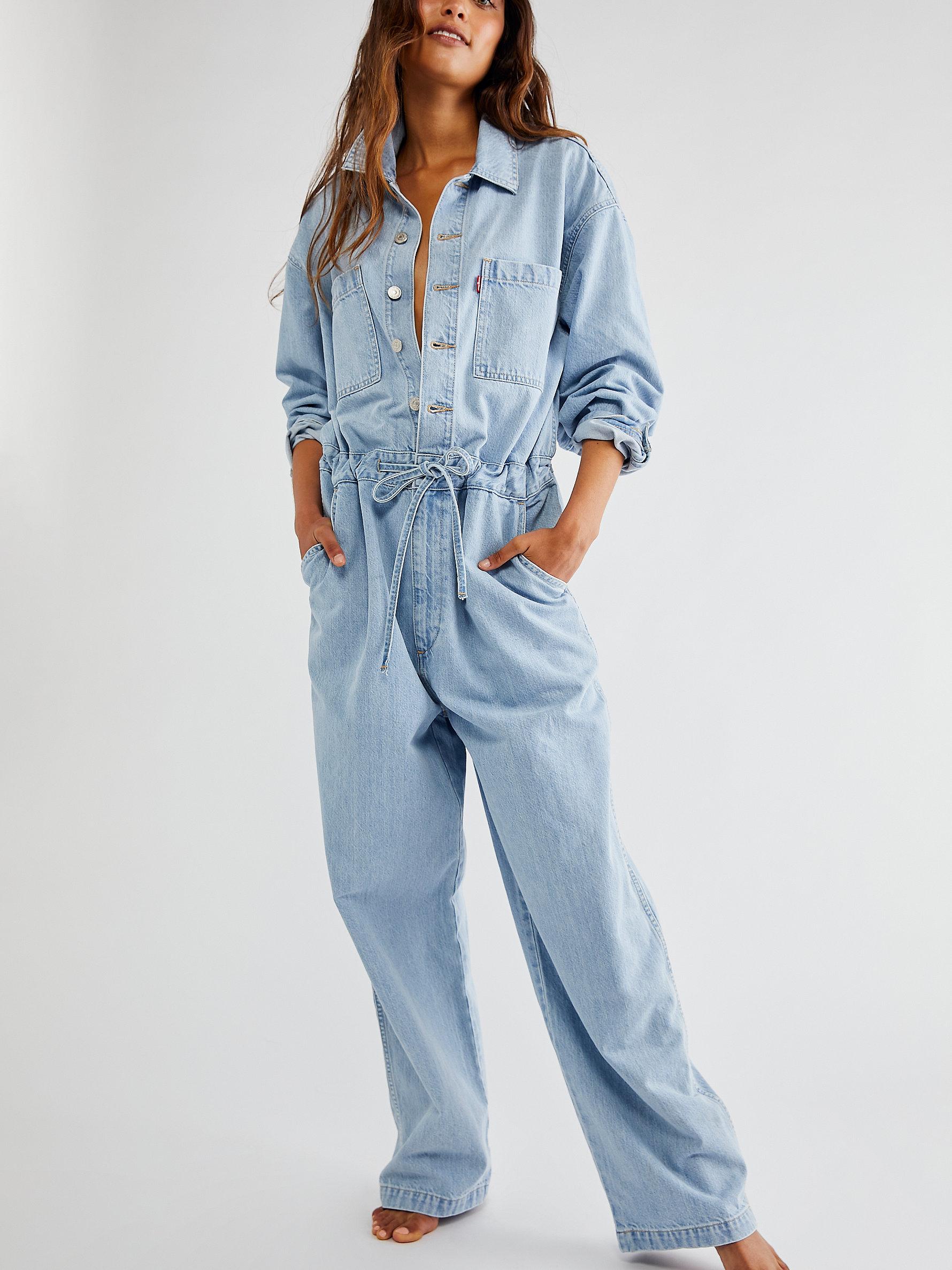 Free People Levi's Roomy Jumpsuit in Blue | Lyst
