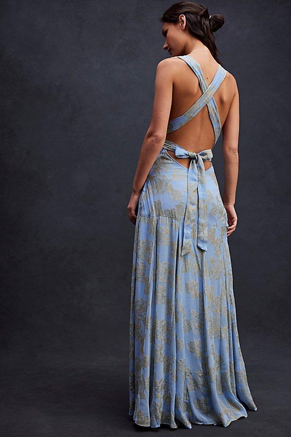 free people holding on convertible maxi dress Free People Holding On Convertible Maxi Dress At In Blue Egret Combo, Size:  Large
