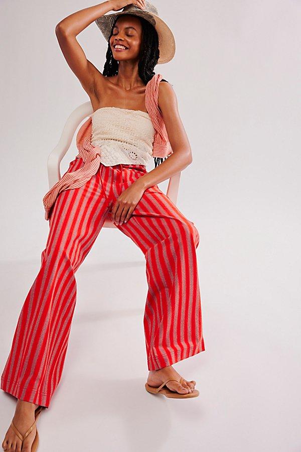 Buy red and white striped trousers Hot Sale